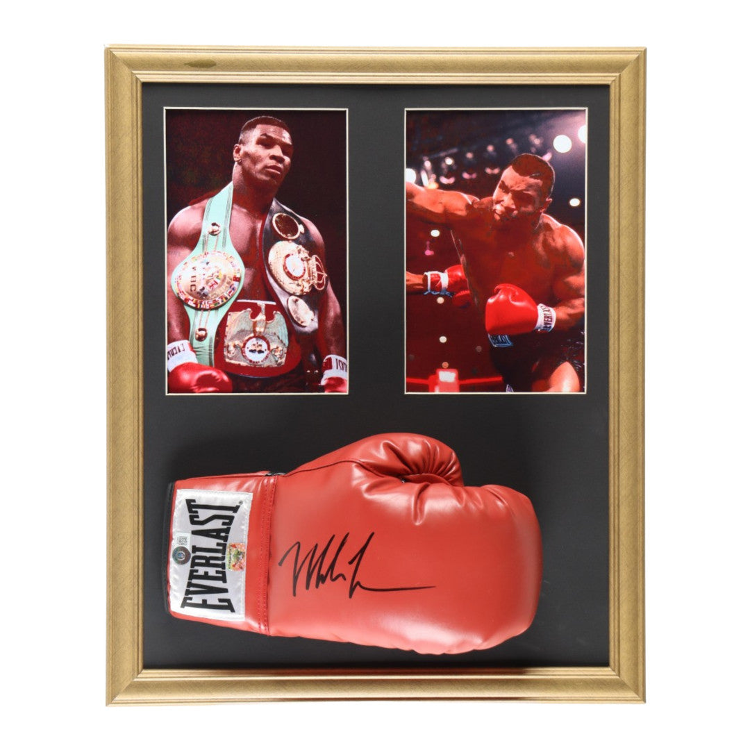 Mike Tyson Signed Custom Framed Everlast Boxing Glove Display (Beckett & Fiterman)