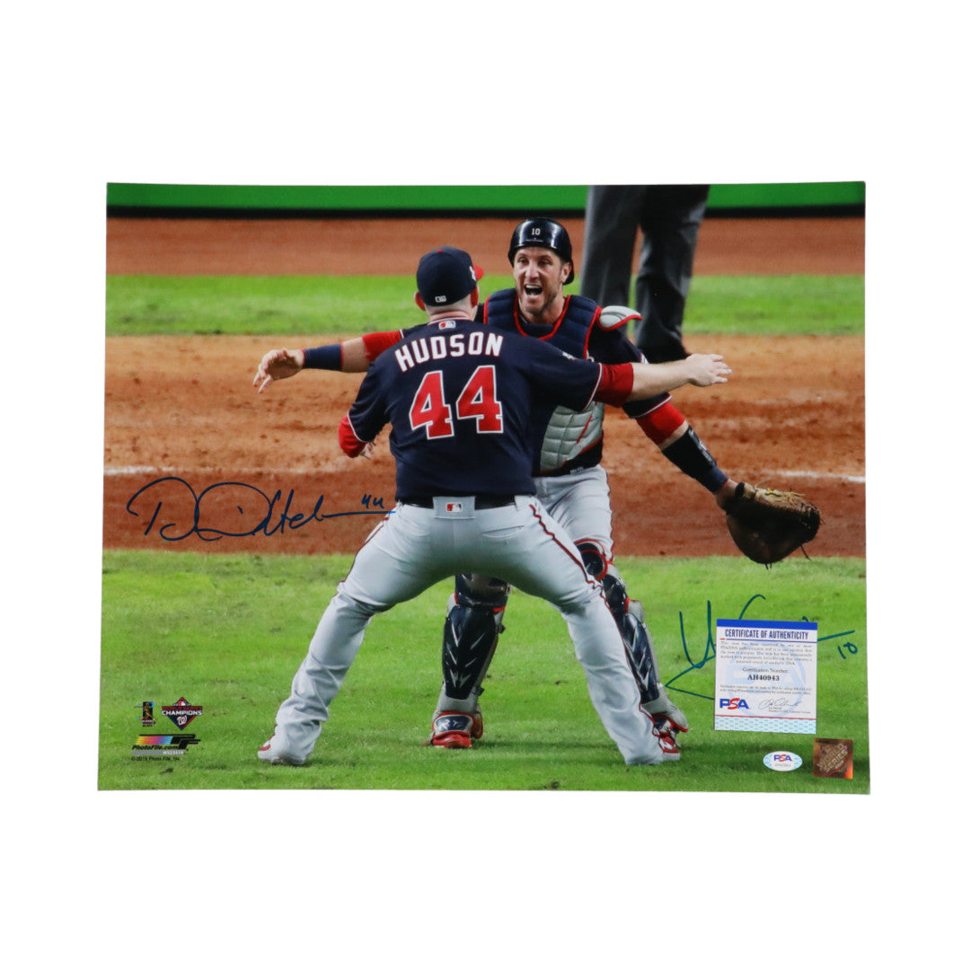 Daniel Hudson & Yan Gomez Signed Nationals 16x20 Photo (PSA)
