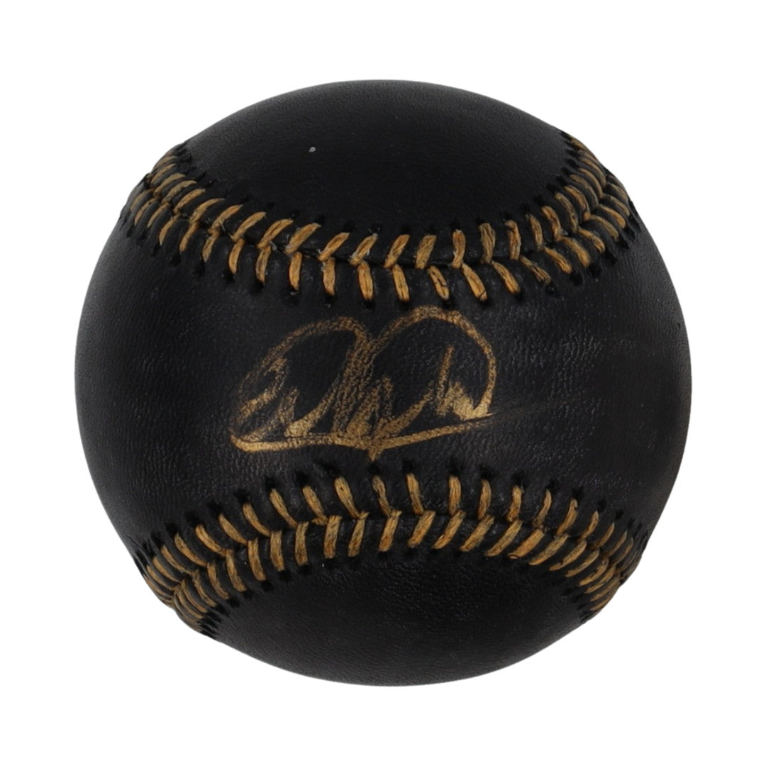 Estevan Florial Signed OML Black Leather Baseball (JSA)