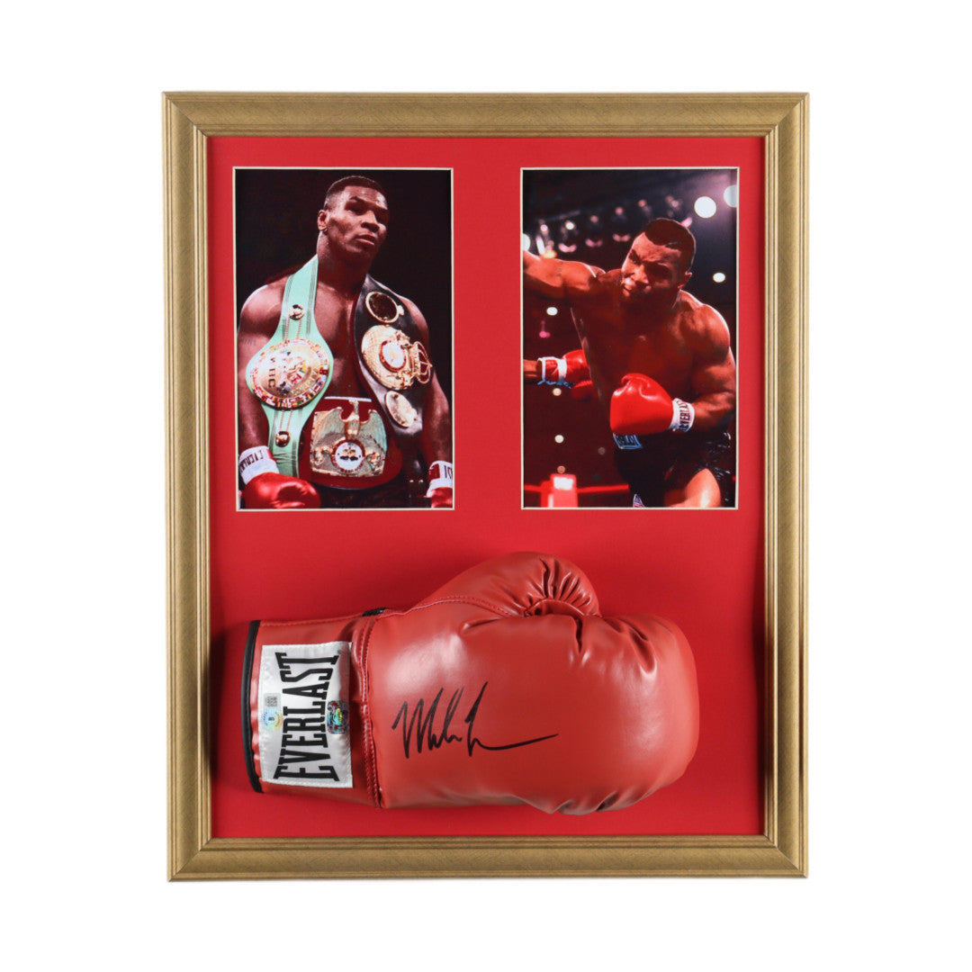 Mike Tyson Signed Custom Framed Everlast Boxing Glove Display (Beckett & Tyson)
