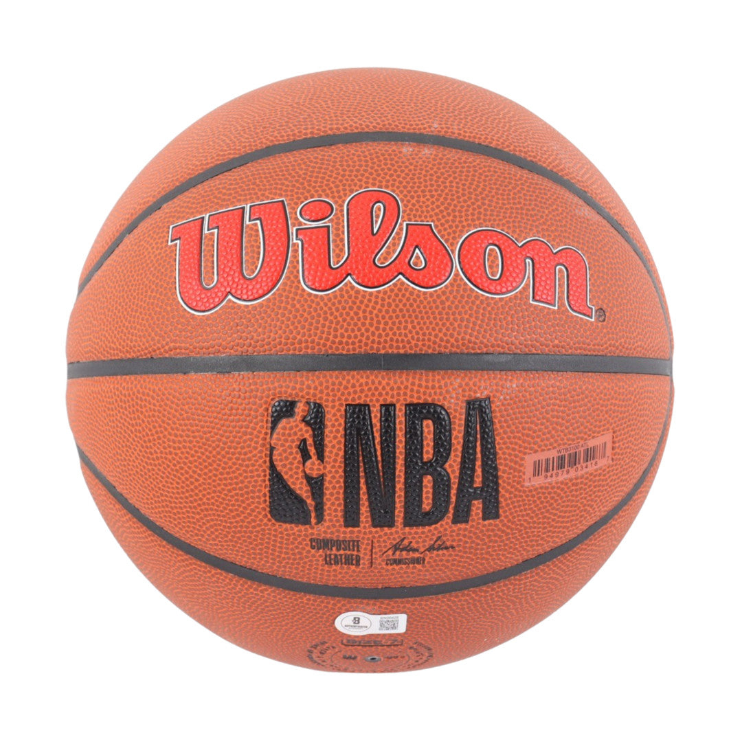 Dominique Wilkins Signed Hawks Logo NBA Basketball (JSA & Beckett)