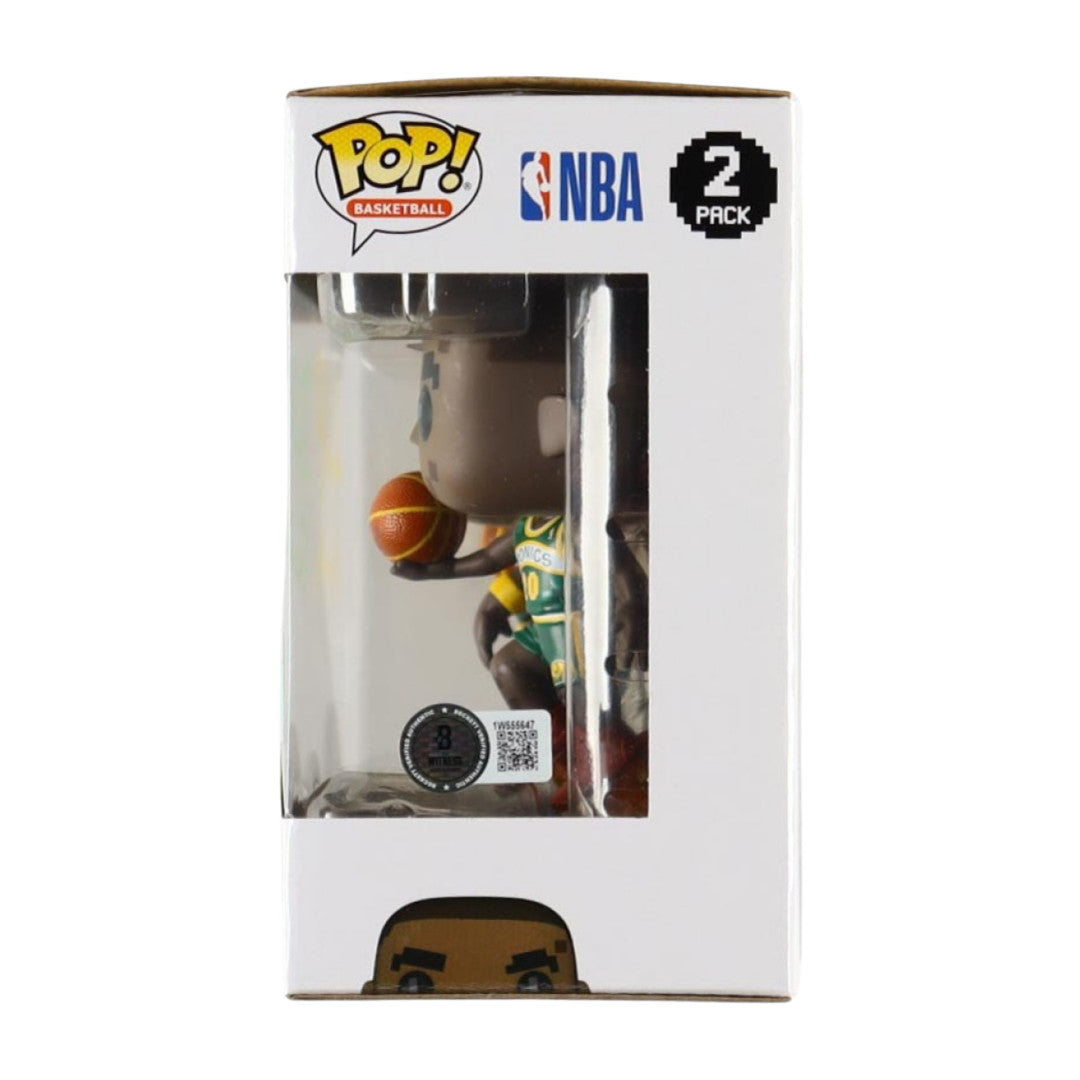 Shawn Kemp & Gary Payton Signed "NBA Jam" 2 Pack Funko Pop! Vinyl Figure Inscribed "Reign Man" & "The Glove" (Beckett)