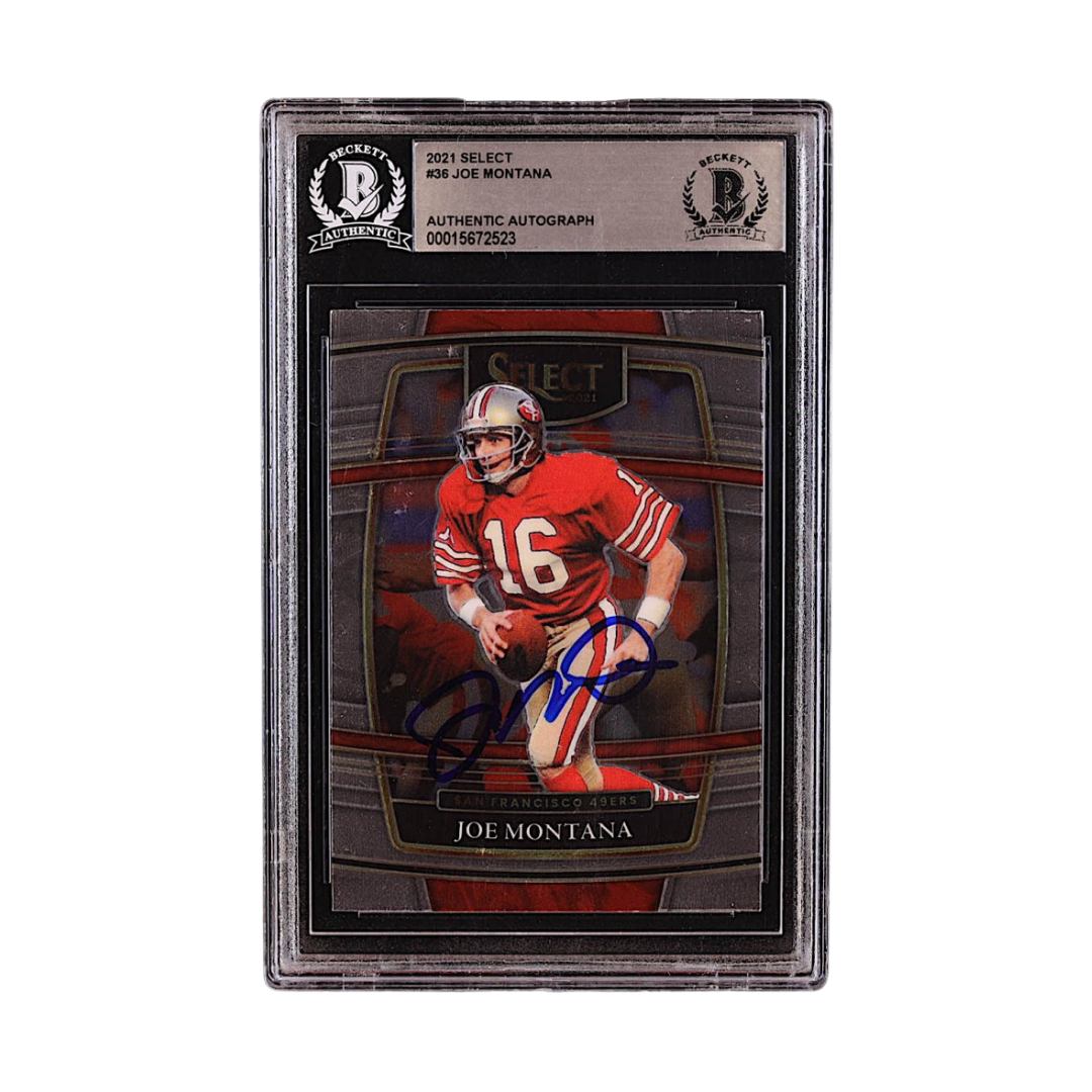 Joe Montana Signed 2021 Select #36 (BGS)