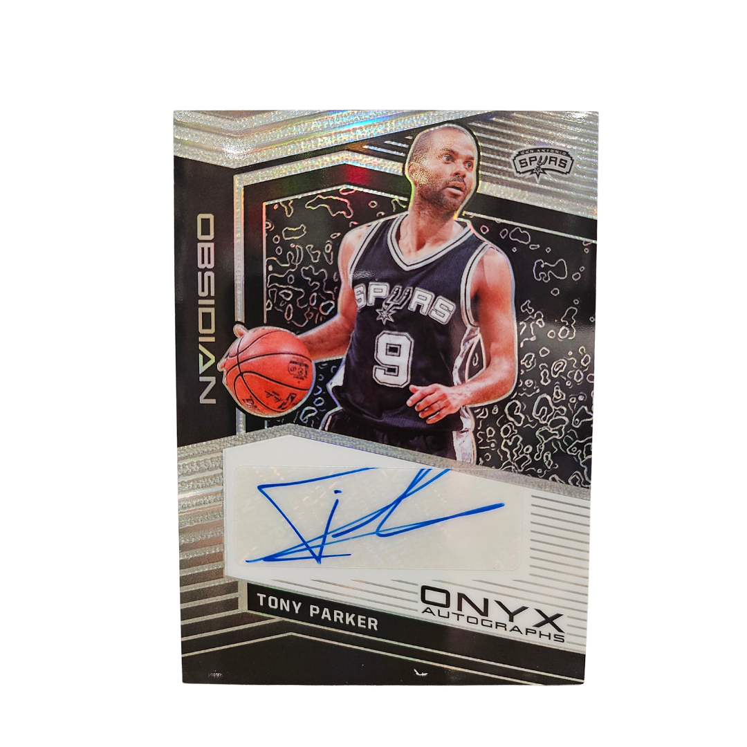 Tony Parker Signed Obsidian Onyx Autographs No. 0A-TPK 12/35