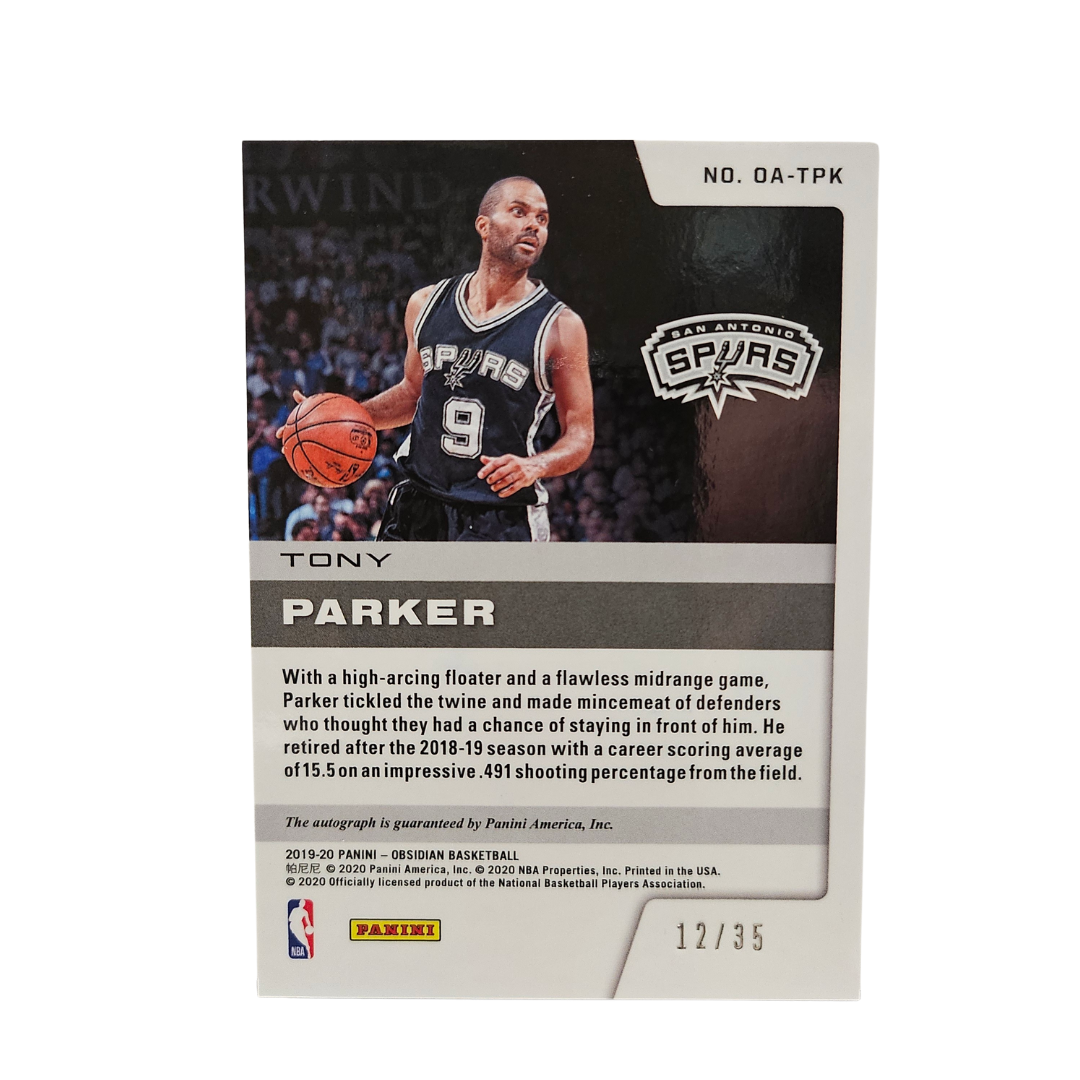 Tony Parker Signed Obsidian Onyx Autographs No. 0A-TPK 12/35