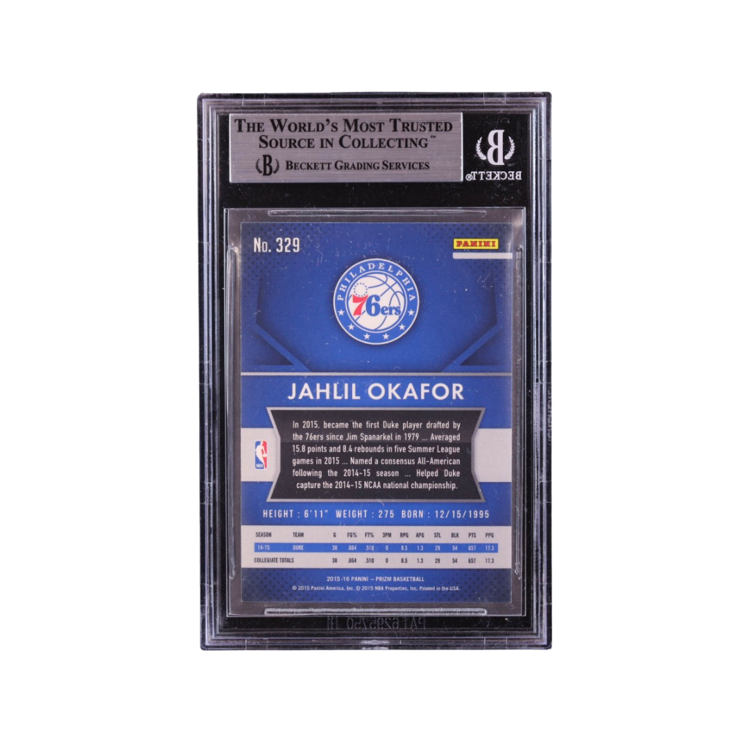Jahil Okafor Signed 2015-16 Panini Prizm #329 RC (BGS)