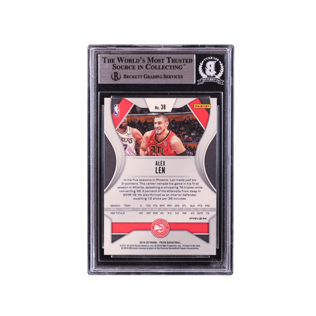 Alex Len Signed 2019-20 Panini Prizm Prizms Pink Ice #38 (BGS)