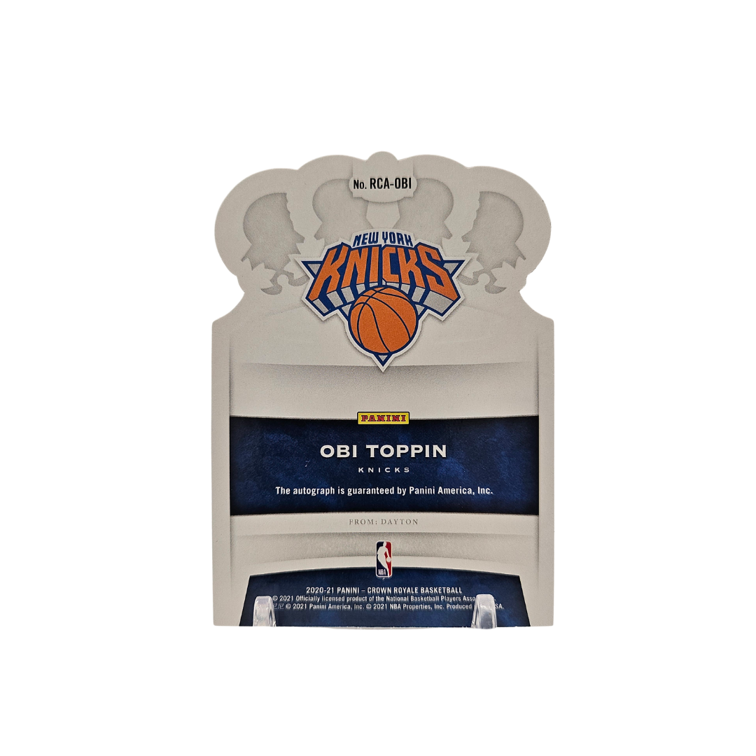 Obi Toppin 2020-21 Panini Crown Royale Rookie Auto Purple Crystal 22/25