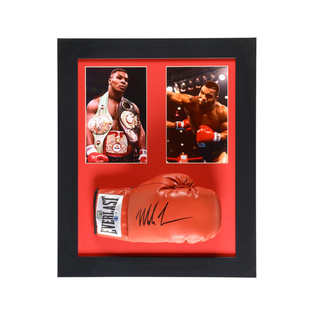 Mike Tyson Signed Custom Framed Everlast Boxing Glove Display (Beckett & Tyson)