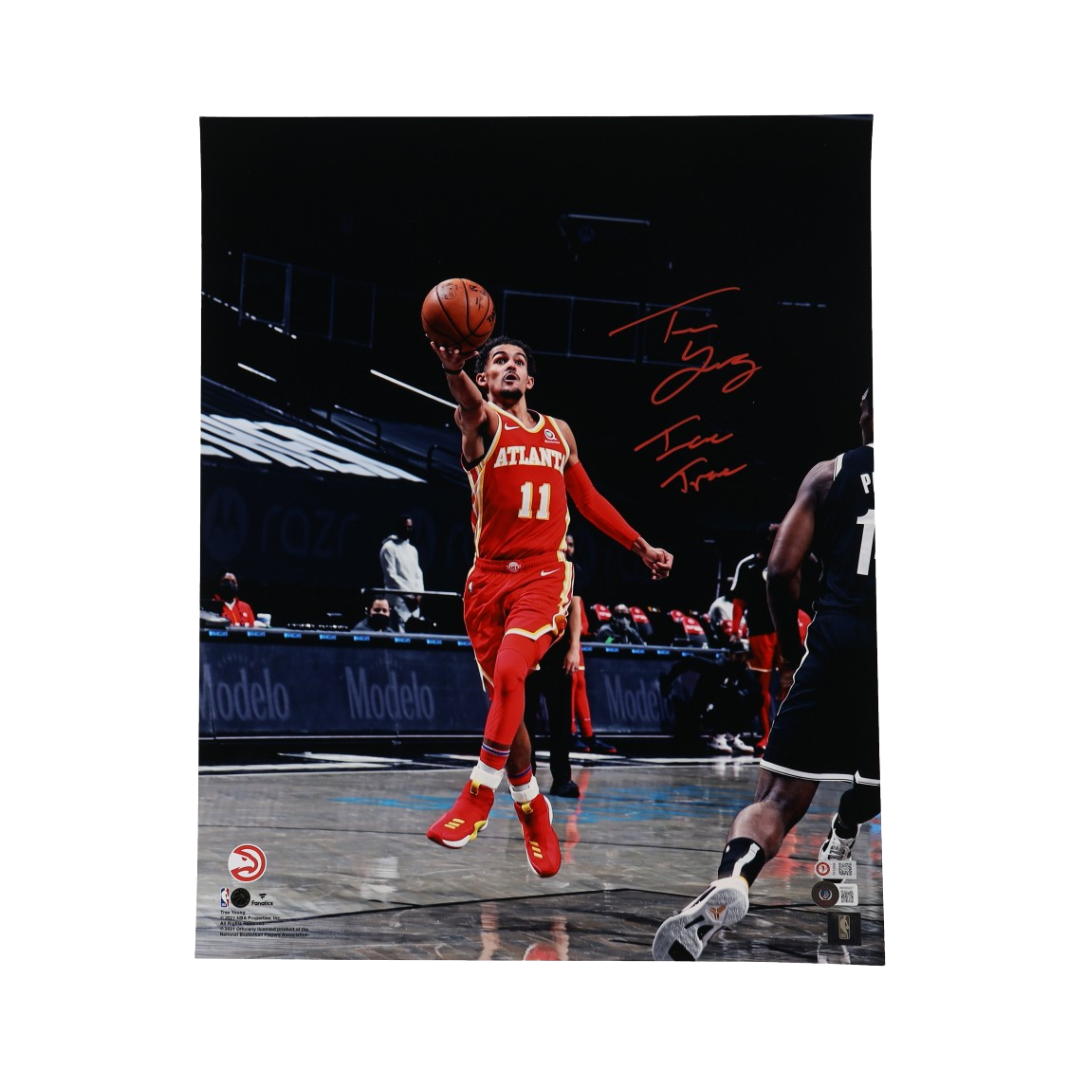 Trae Young Signed Hawks 16x20 Photo Inscribed "Ice Trae" (Young & Beckett)