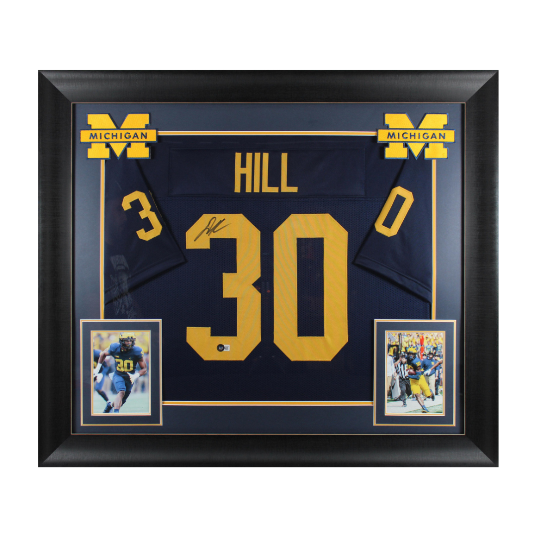 Daxton Hill Signed Custom Framed Jersey Display (Beckett)