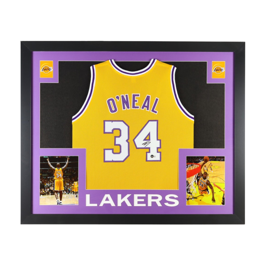 Shaquille O'Neal Signed Custom Framed Jersey Display (Beckett)