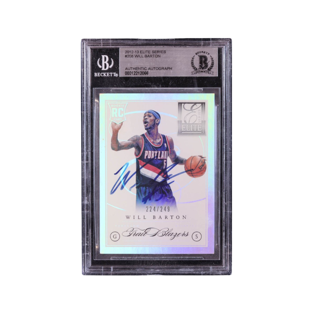 Will Barton Signed 2012-13 Elite Series #208 224/249 RC (BGS)