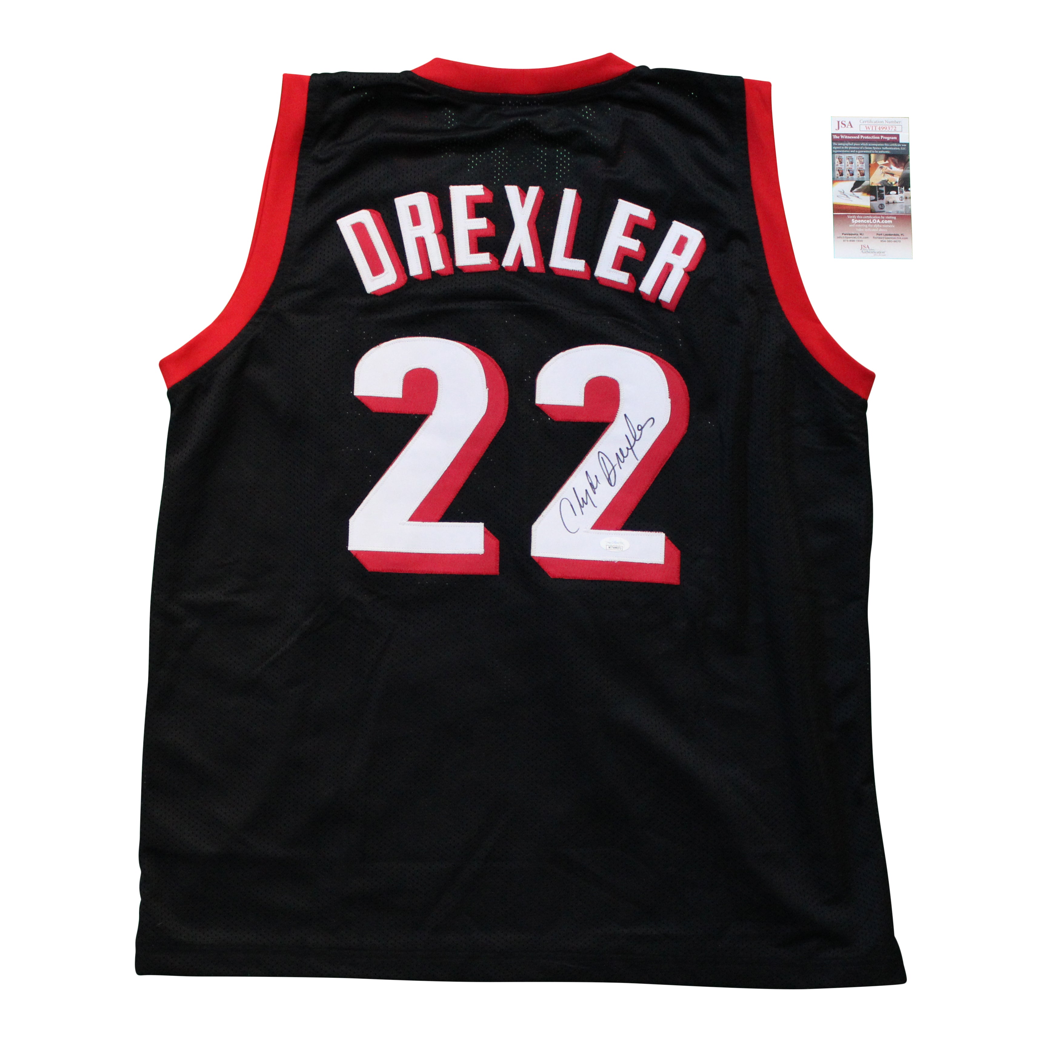 Clyde Drexler Signed Jersey (JSA COA)