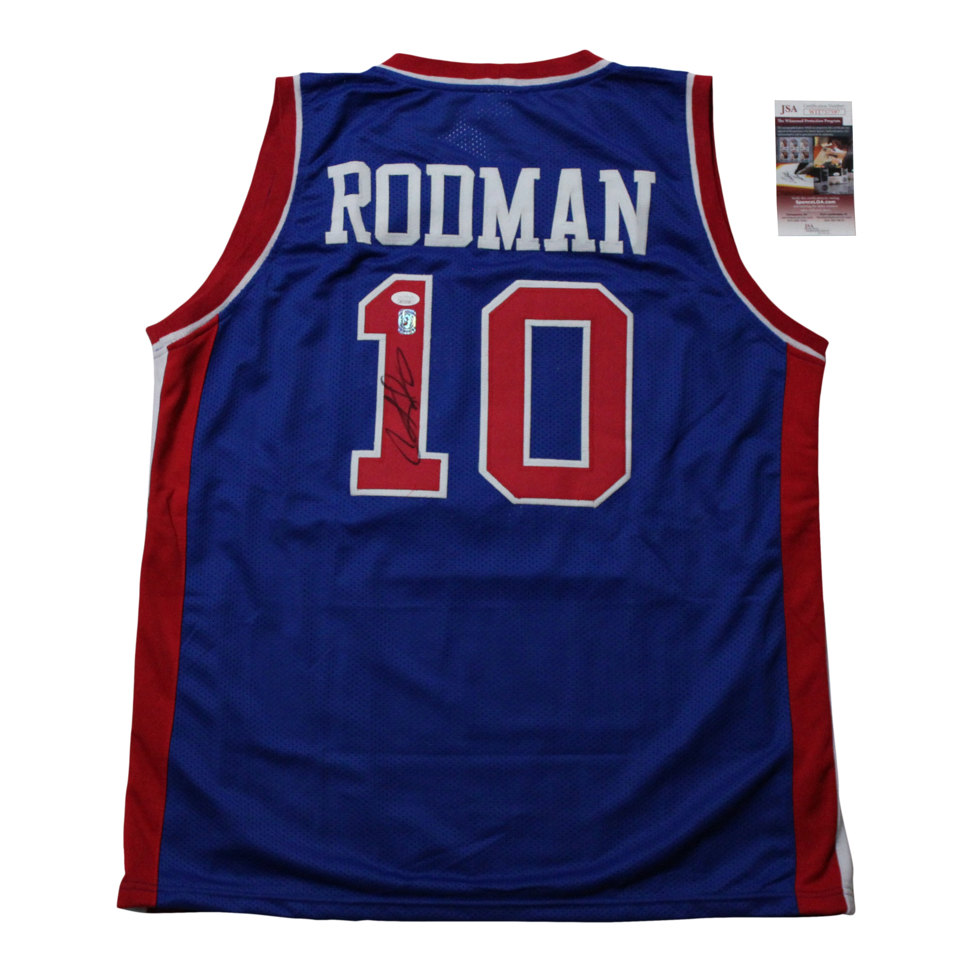 Dennis Rodman Signed Jersey (JSA COA)