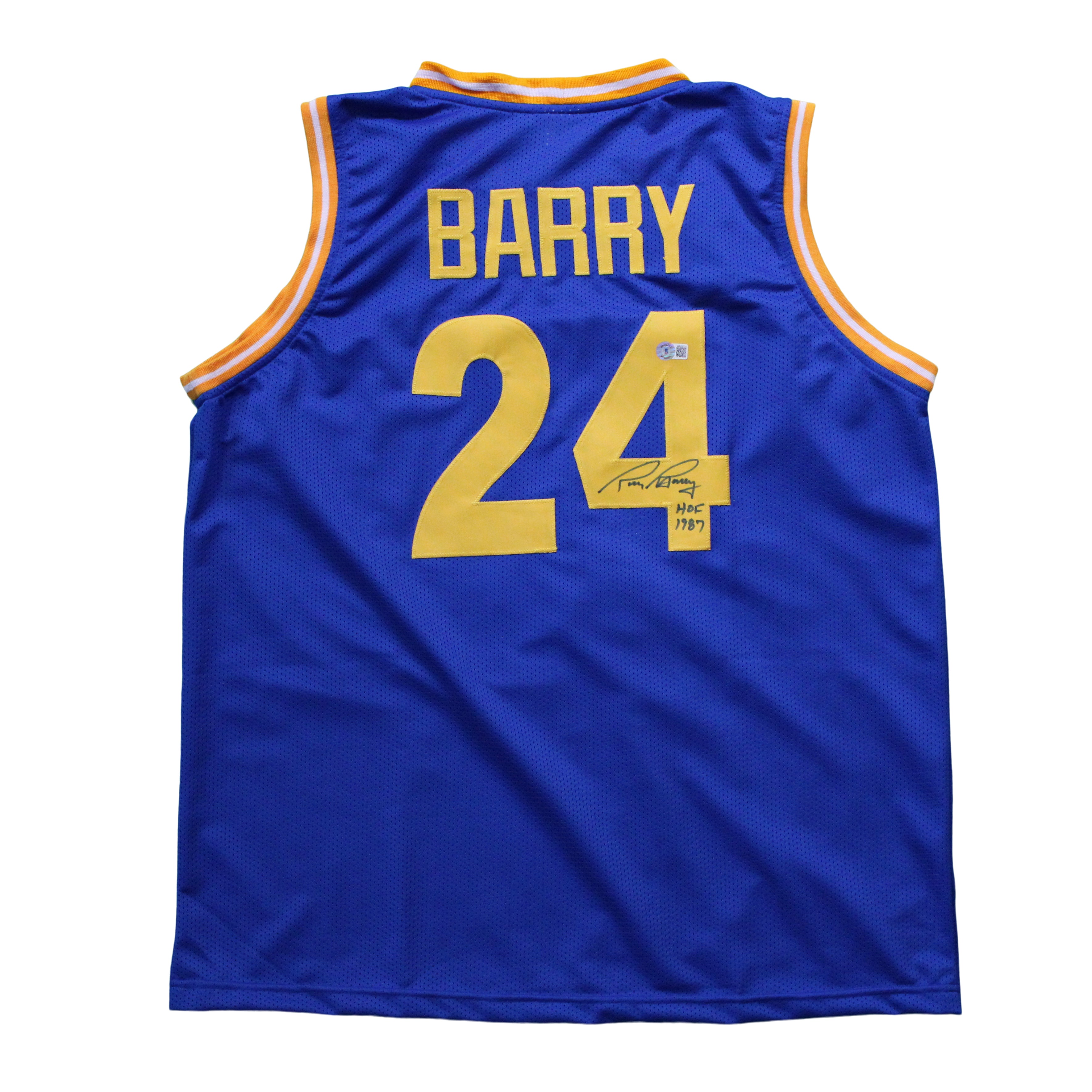 Rick Barry Signed Jersey Inscribed "HOF 1987" (Beckett Hologram)