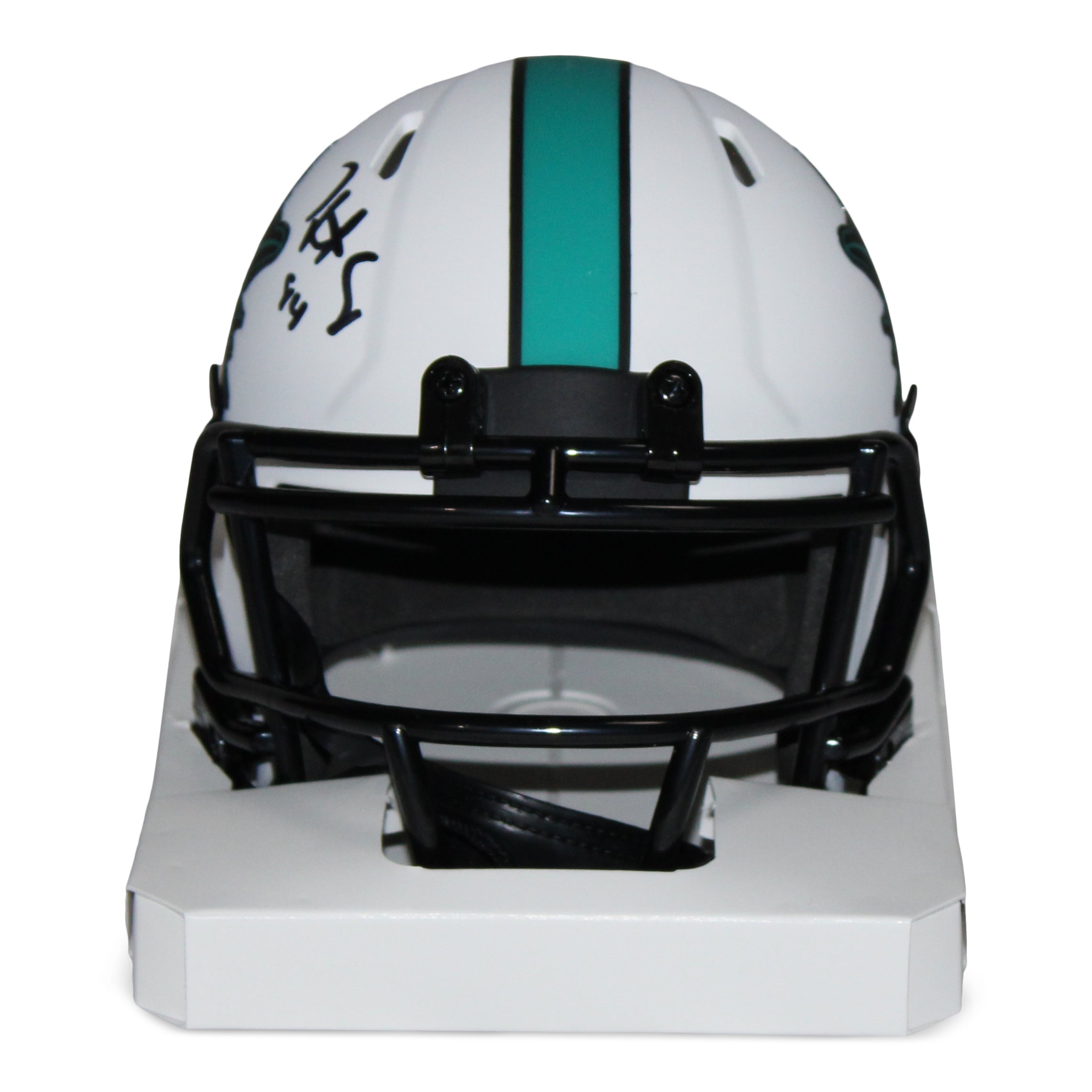 Hunter Long Signed Dolphins Lunar Eclipse Alternate Speed Mini Helmet (Beckett Hologram)