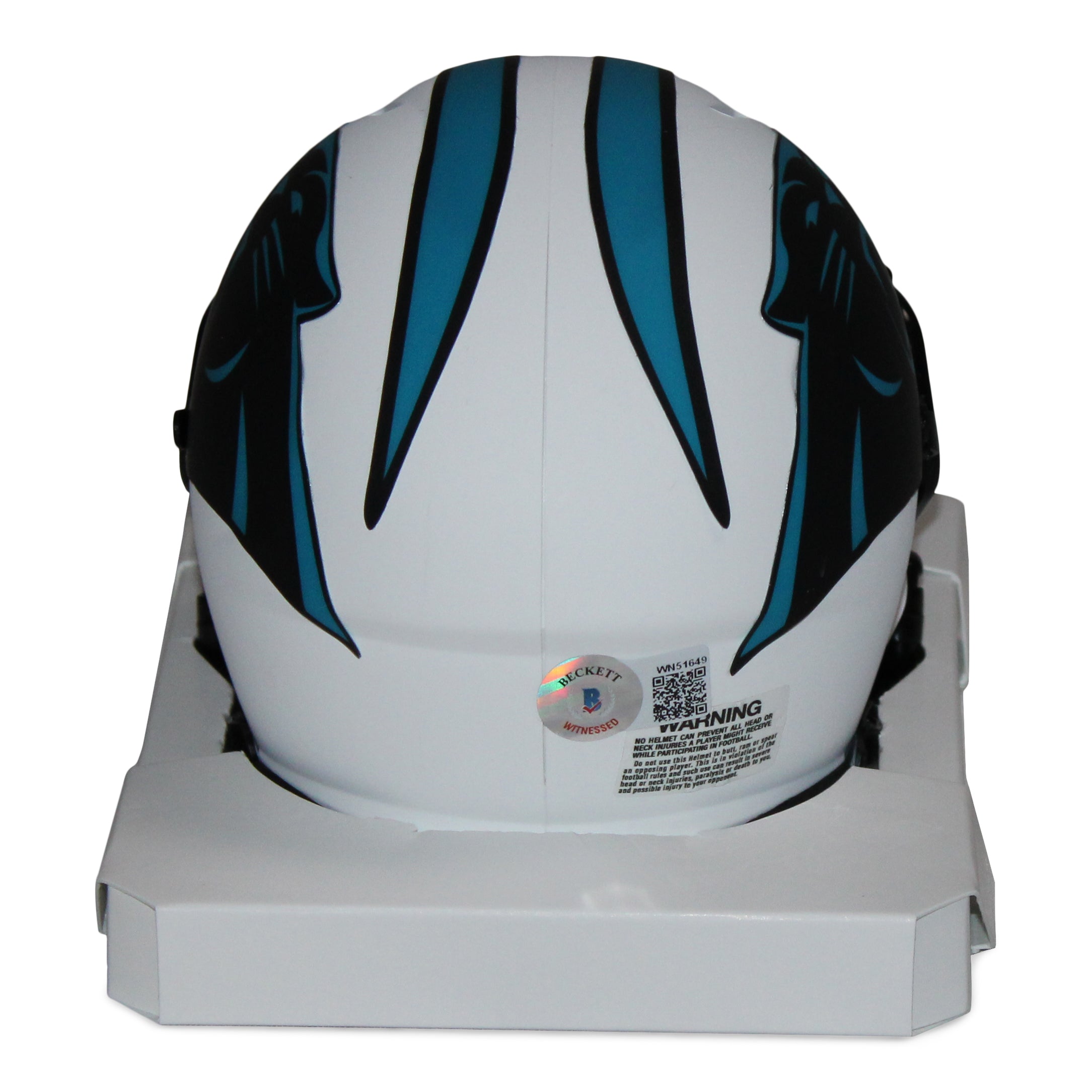 Chuba Hubbard Signed Panthers Lunar Eclipse Alternate Speed Mini Helmet (Beckett Hologram)