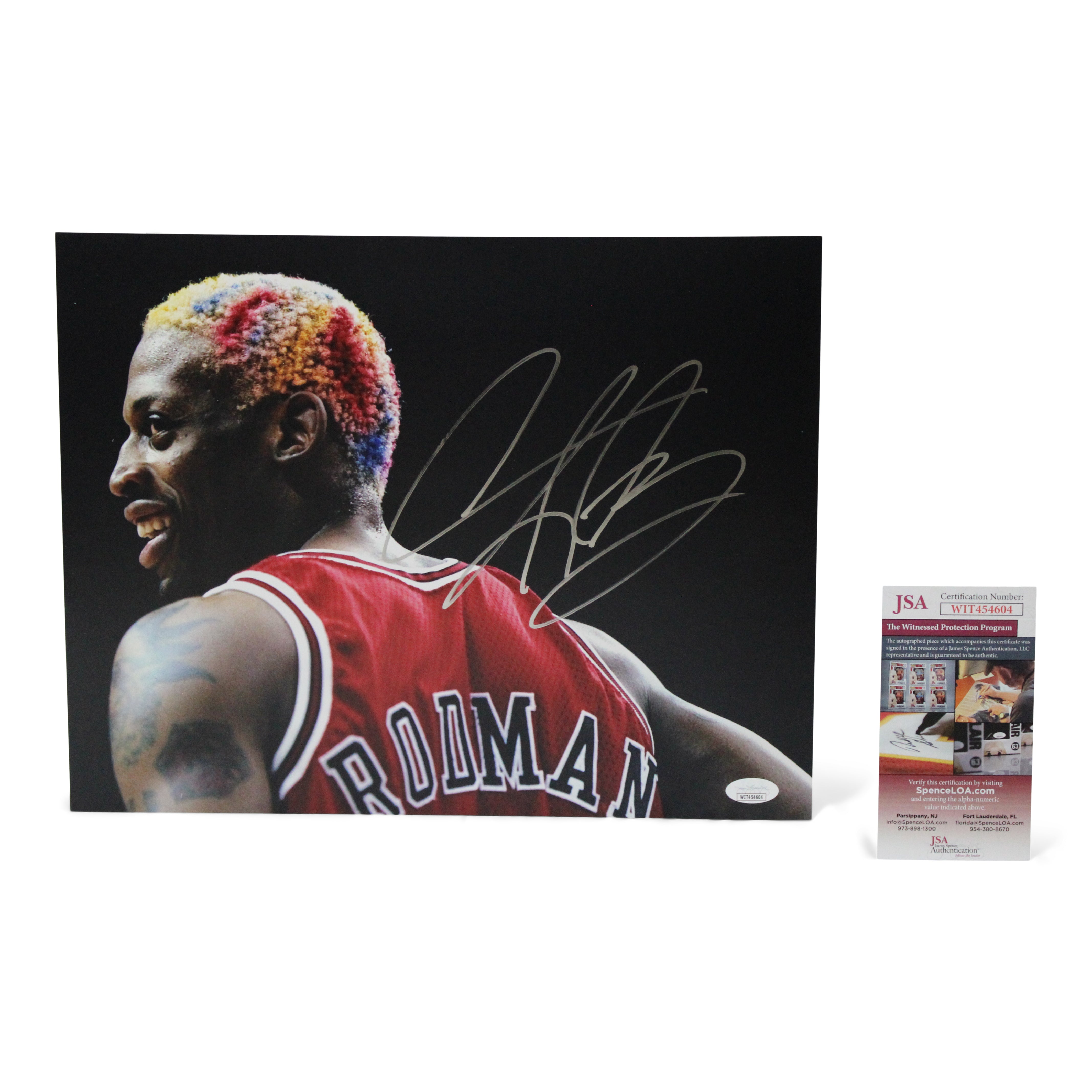 Dennis Rodman Signed Bulls 11x14 Photo (JSA COA)