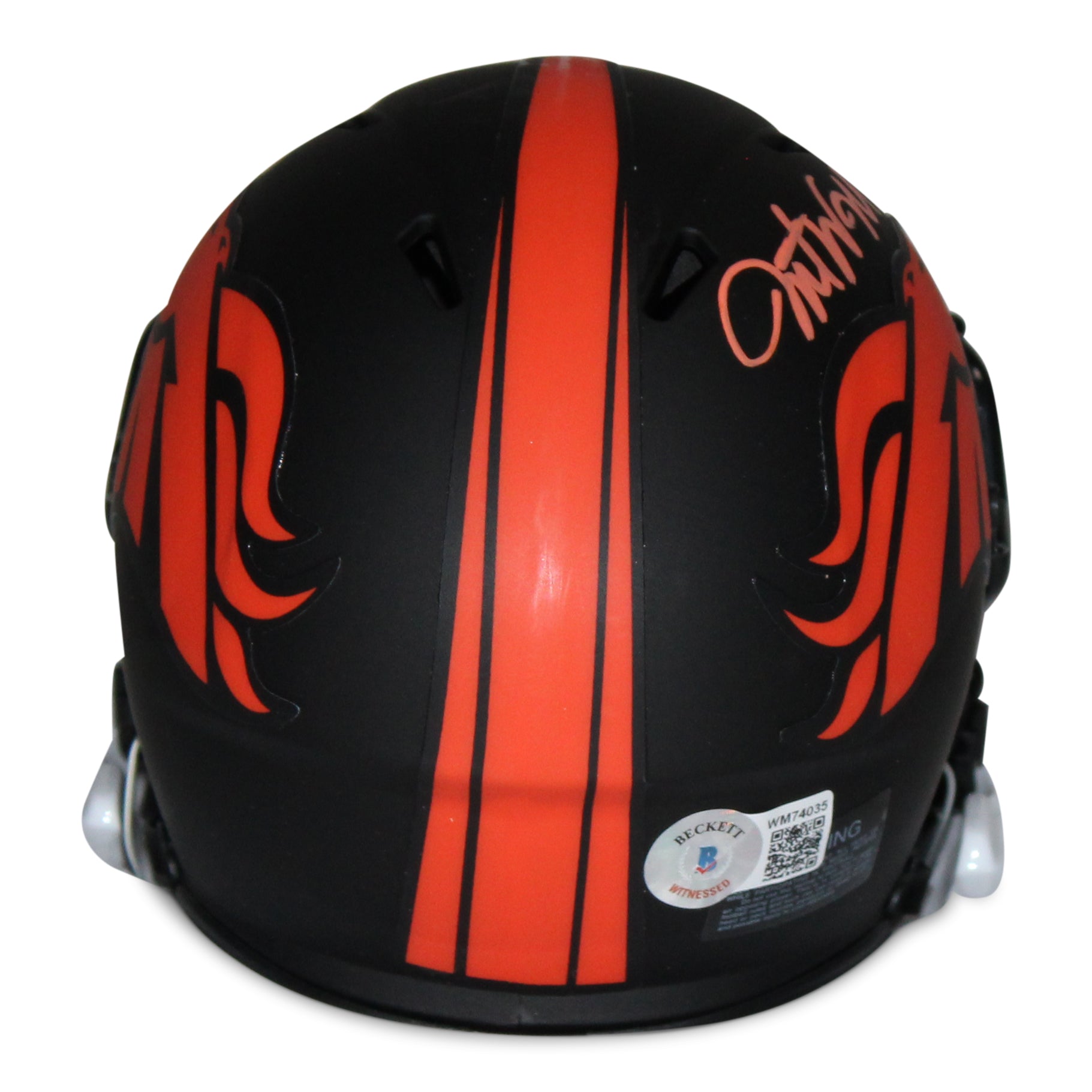 Javonte Williams Signed Broncos Eclipse Alternate Speed Mini Helmet (Beckett Hologram)