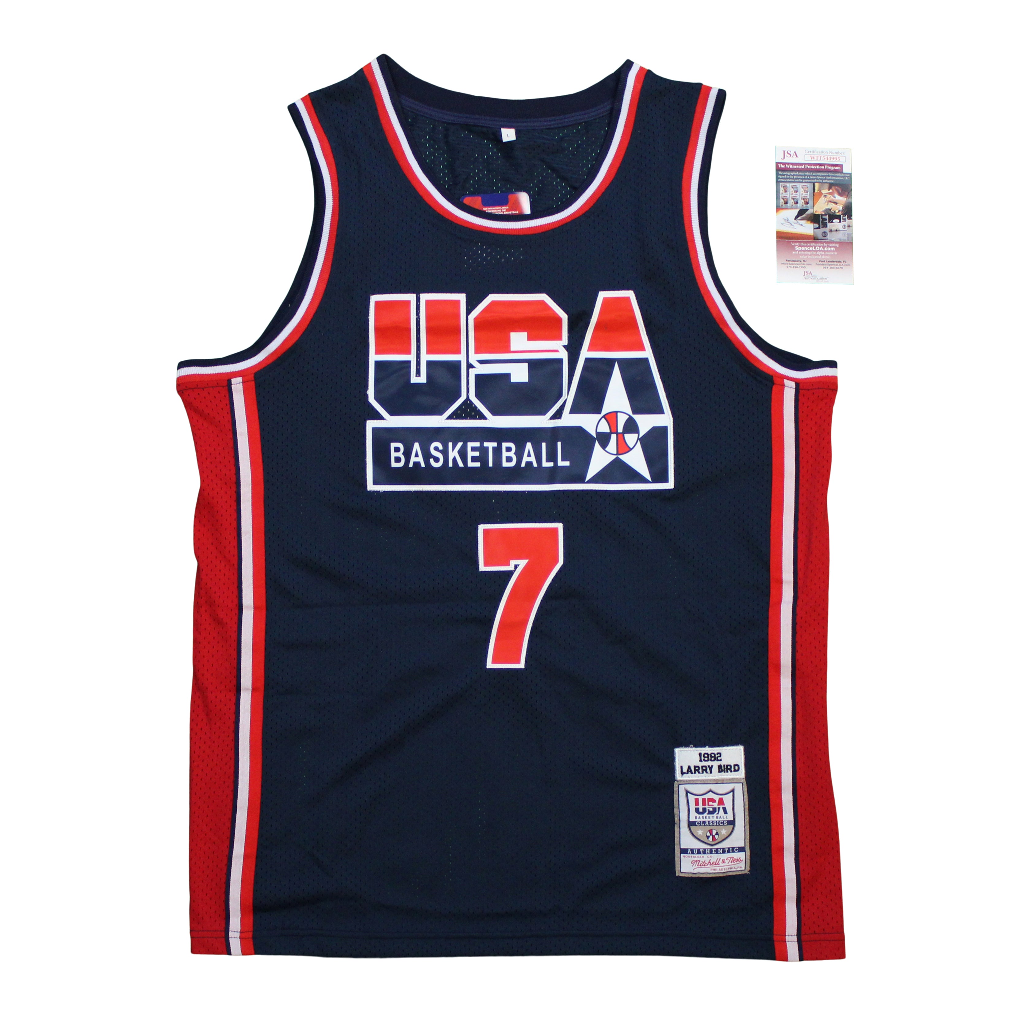 Larry Bird Signed Team USA Jersey (JSA COA)
