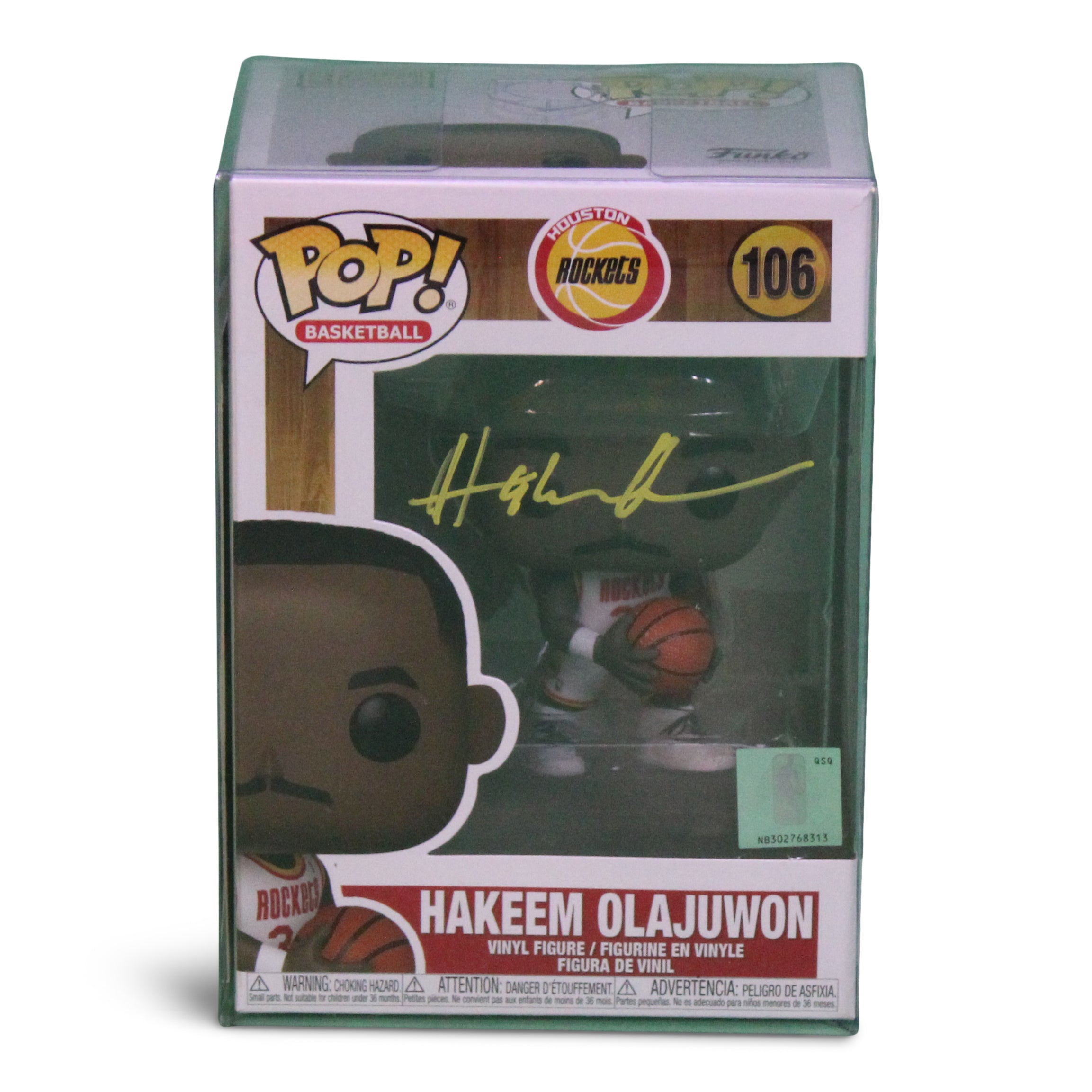 Hakeem Olajuwon Signed Rockets #106 Funko Pop! Vinyl Figure (JSA COA)