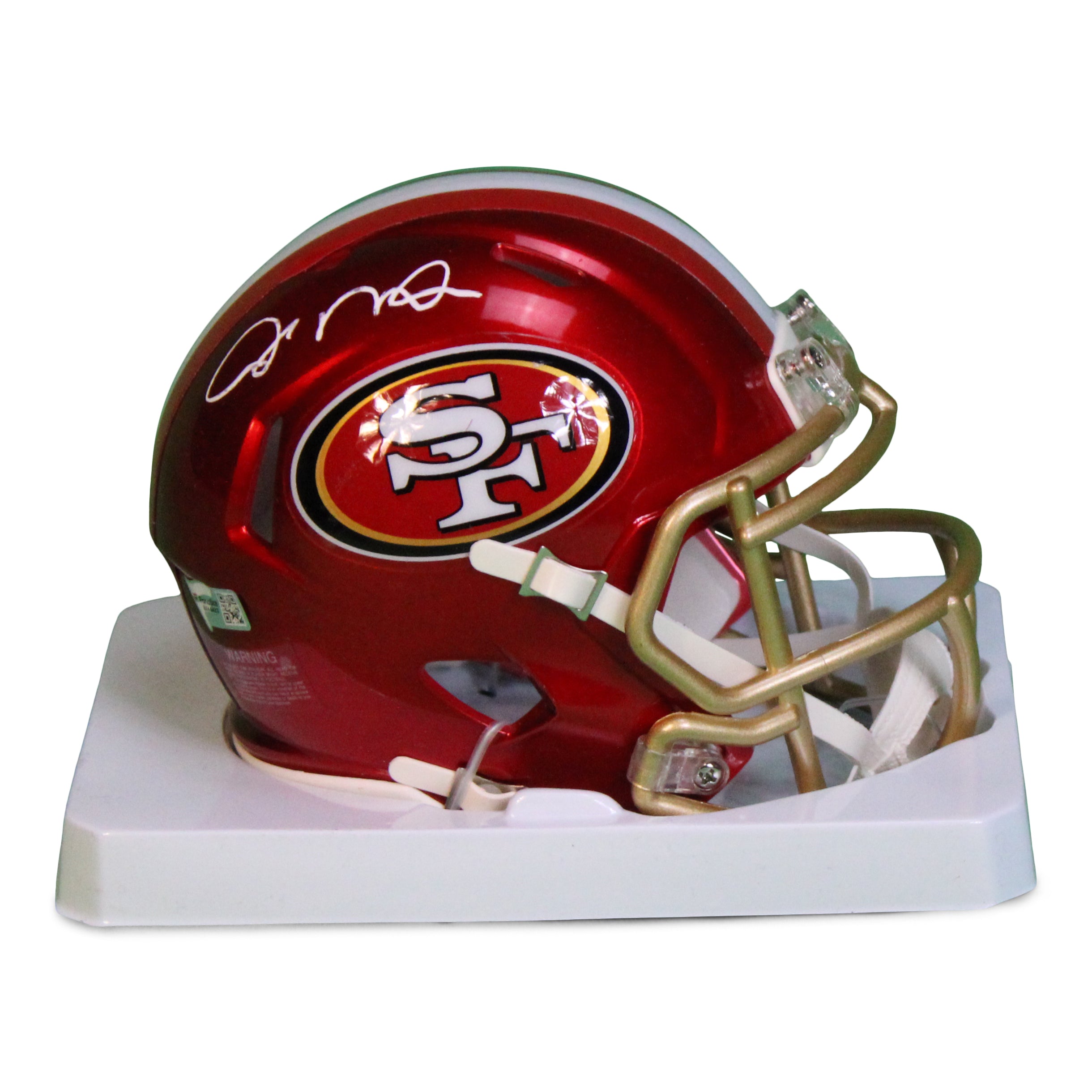 Joe Montana Signed 49ers Flash Alternate Speed Mini Helmet (Fanatics Hologram)