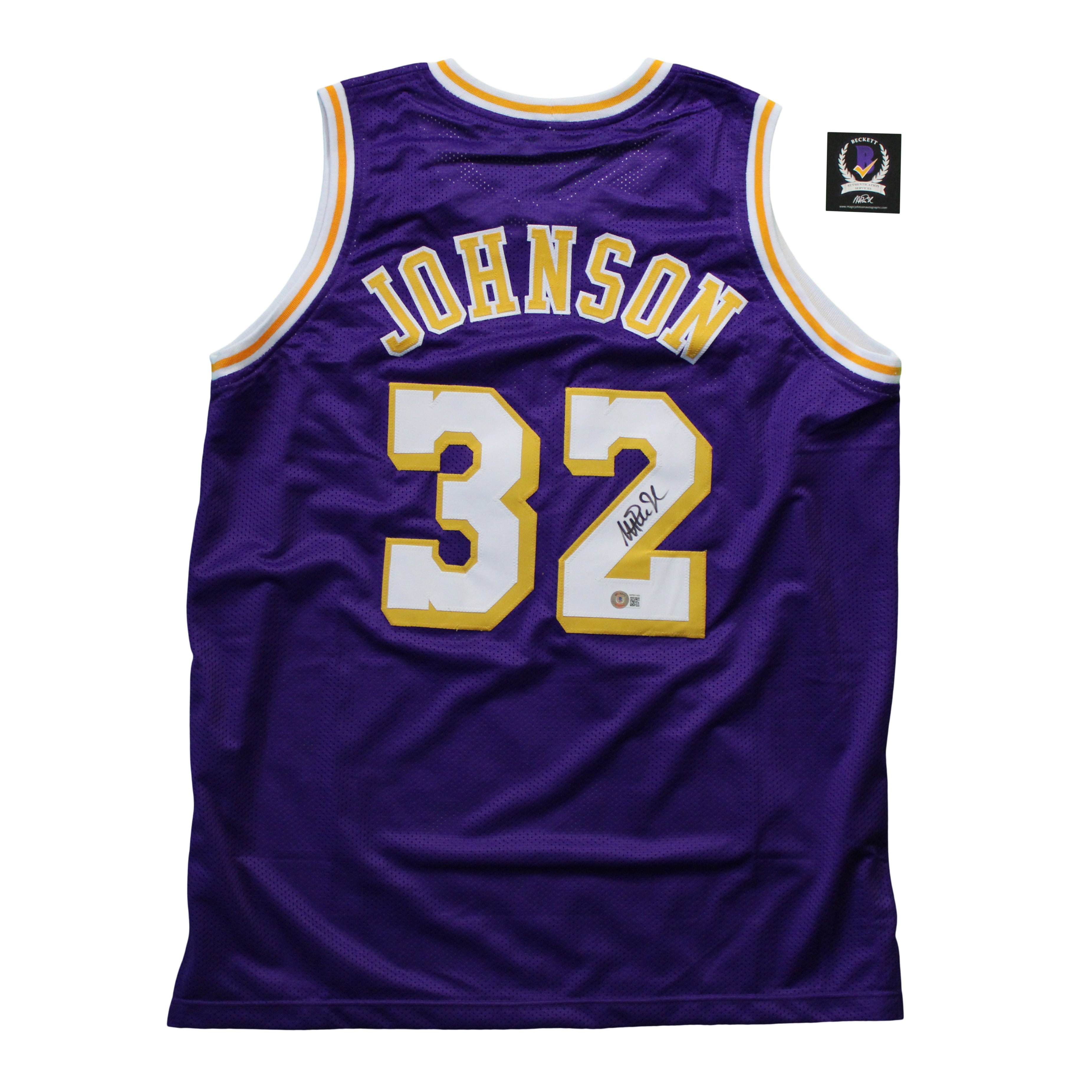 Magic Johnson Signed Jersey (Beckett Hologram)