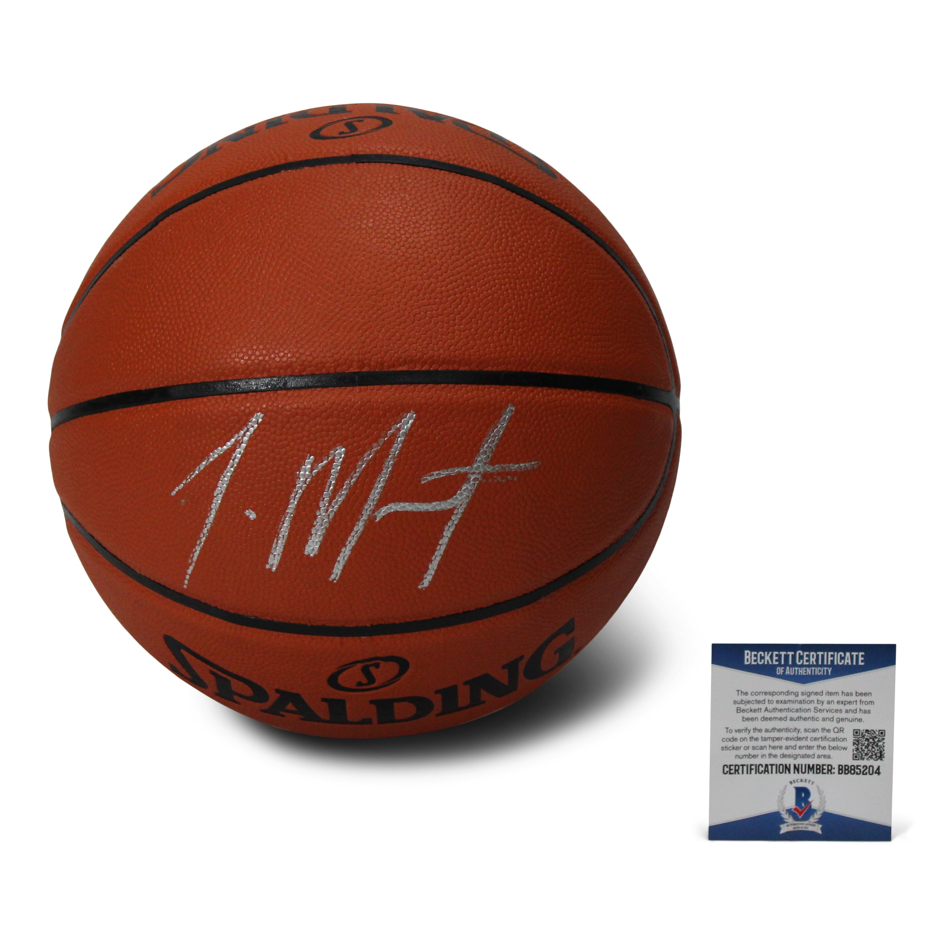 Ja Morant Signed Official NBA Silver Series Basketball (Beckett COA)