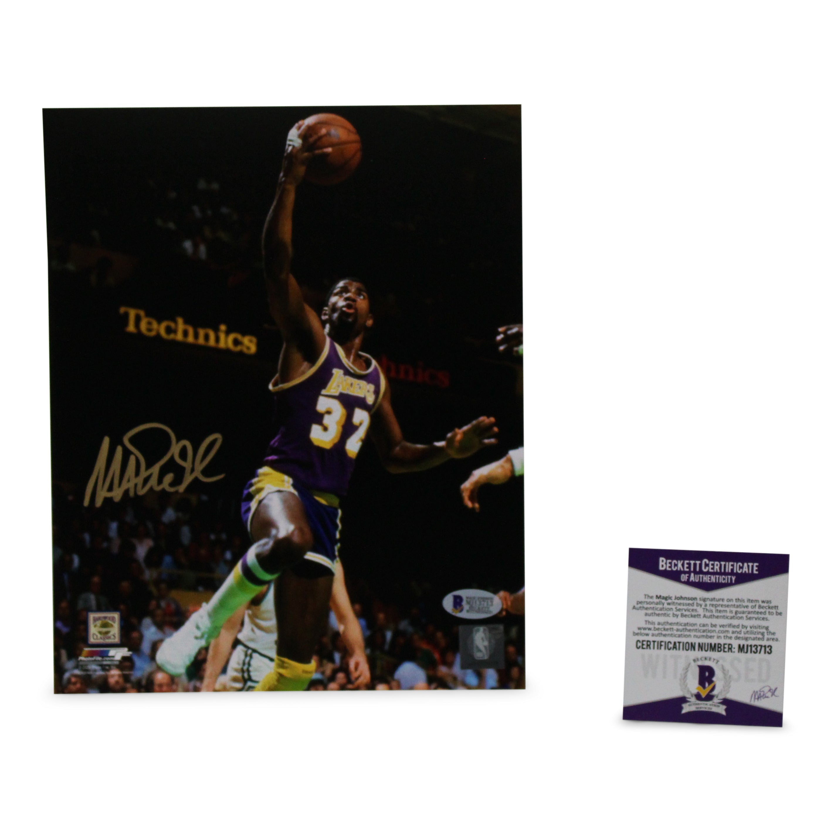 Magic Johnson Signed Lakers 8x10 Photo (Beckett COA)