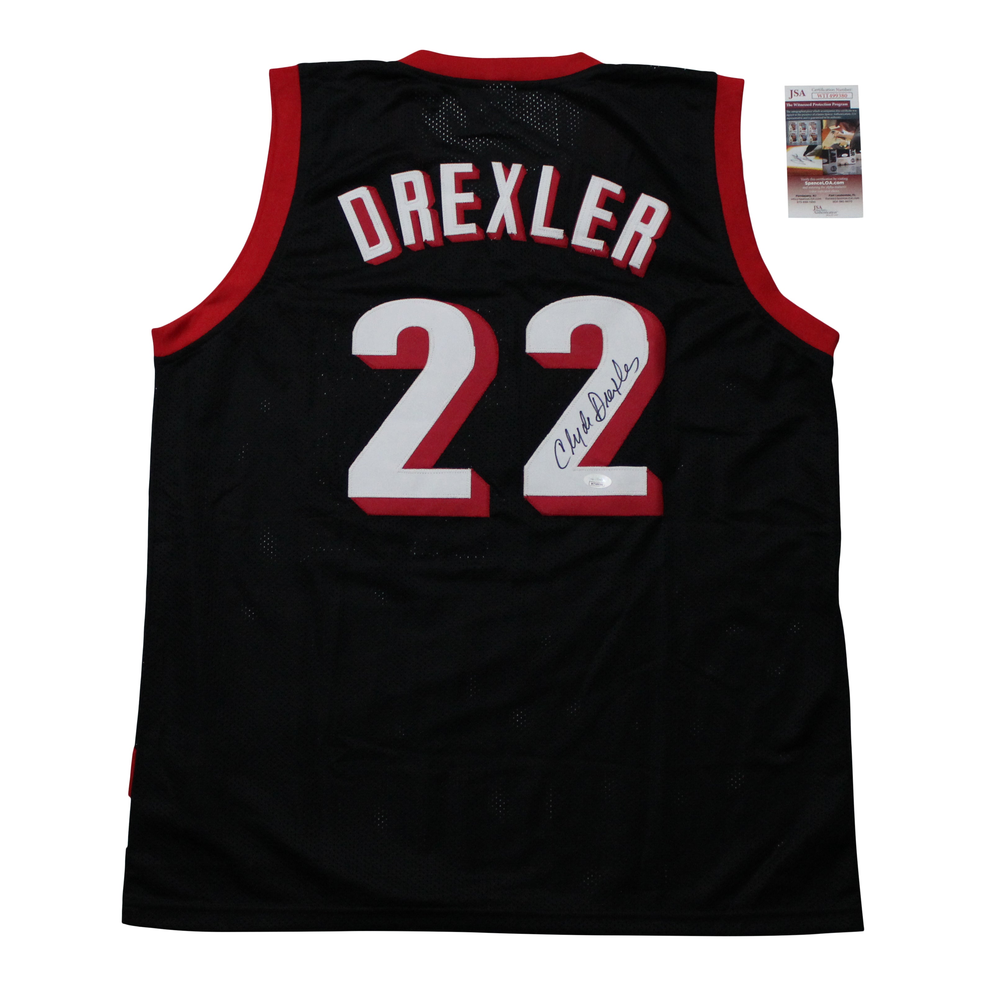 Clyde Drexler Signed Jersey (JSA COA)