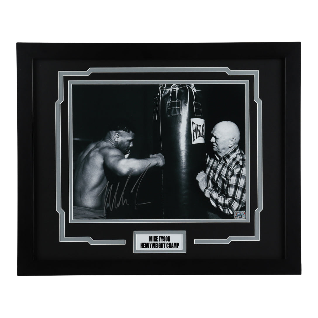 Mike Tyson Signed 18x22 Custom Framed Photo (Tyson Hologram)