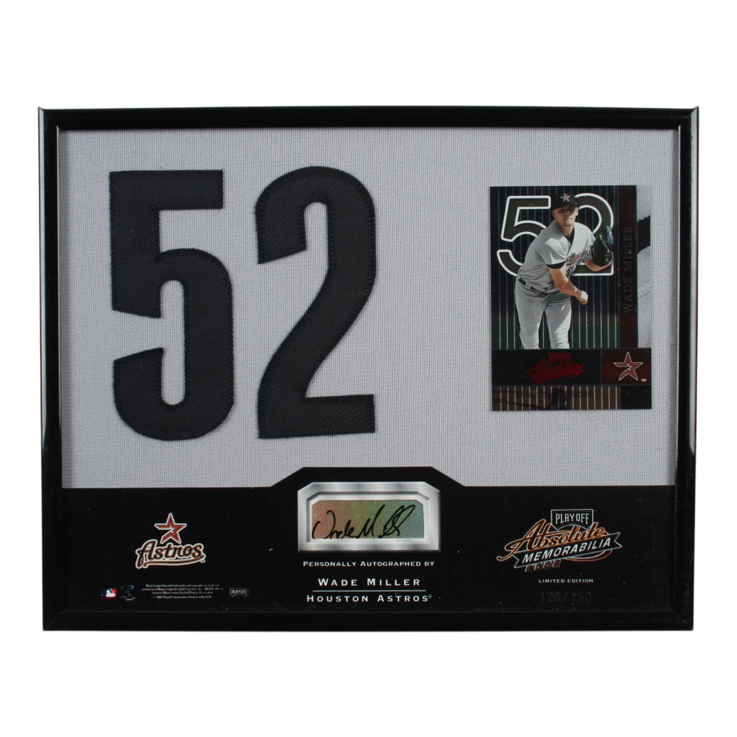 Wade Miller Signed Astros LE 8x10 Custom Framed Cut Display (Absolute Memorabilia COA)
