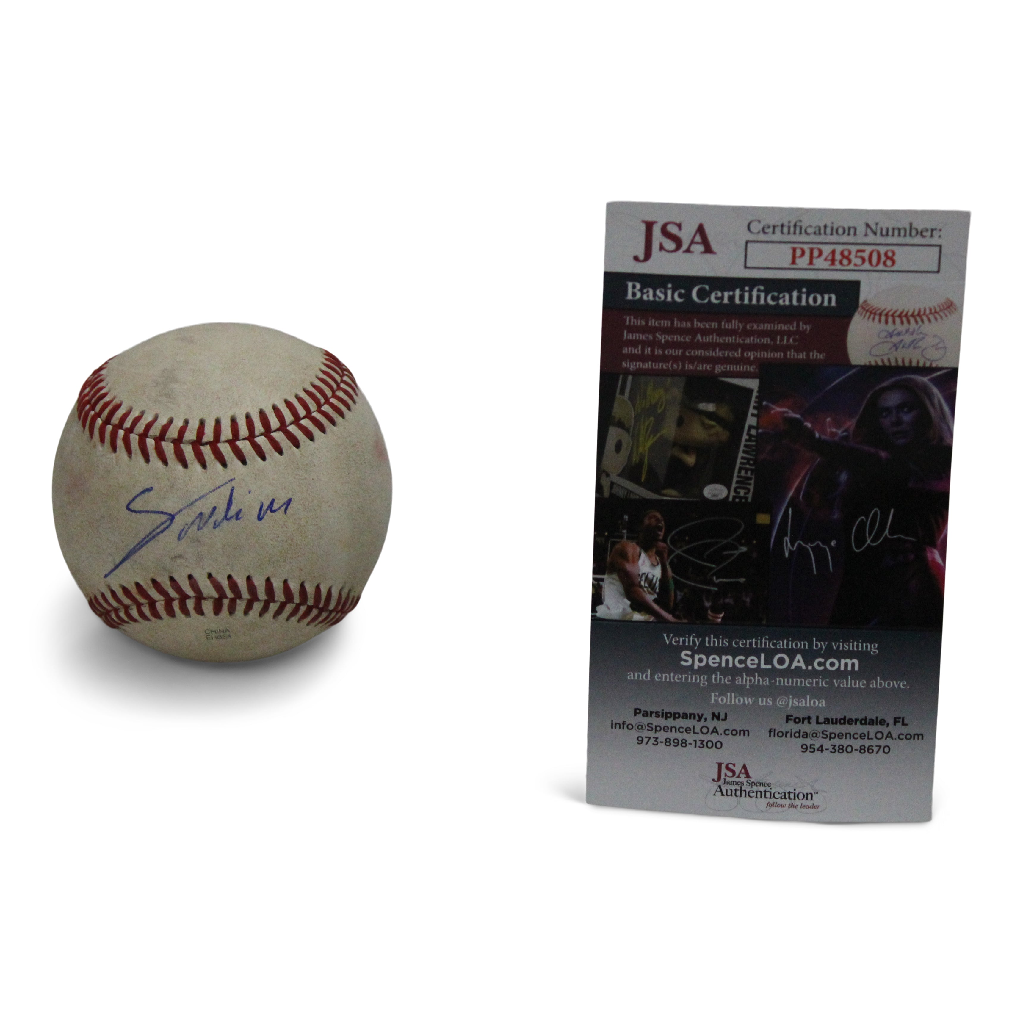Noelvi Marte Signed Baseball (JSA COA)