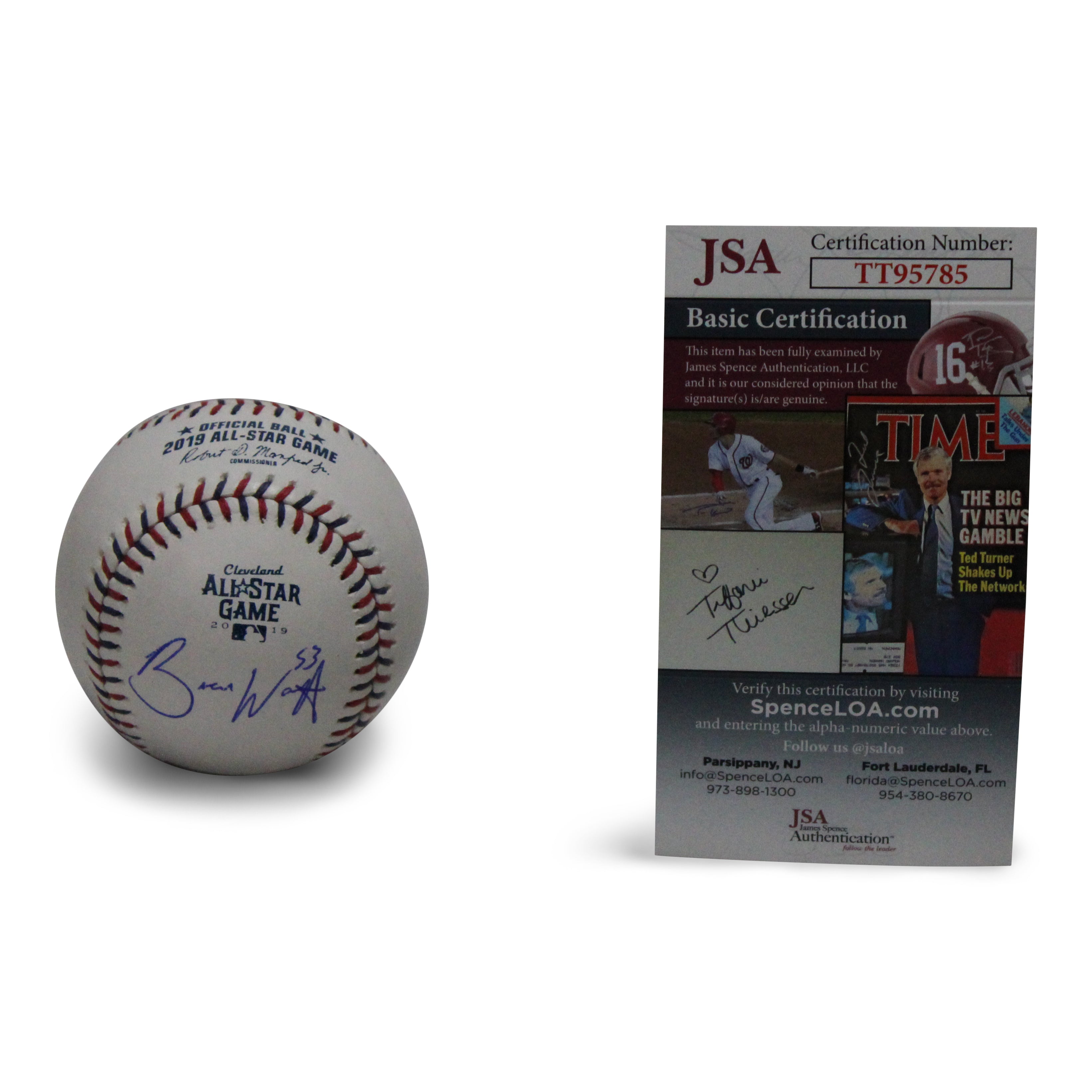 Brandon Woodruff Signed 2019 All-Star Game OML Baseball (JSA COA)