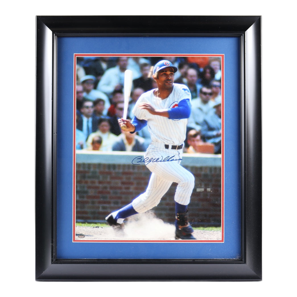 Billy Williams Signed Cubs 24.5x28.5 Custom Framed Photo Display (Schwartz Sports COA)