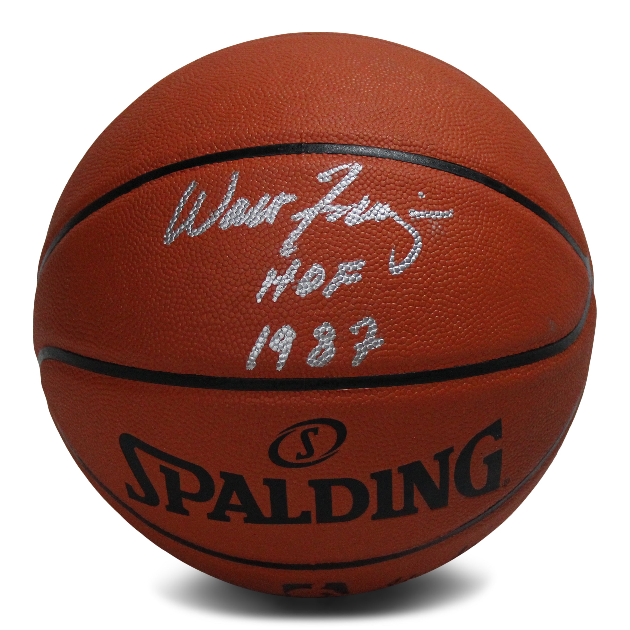 Walt Frazier Signed NBA Basketball Inscribed "HOF 1987" (JSA Hologram)