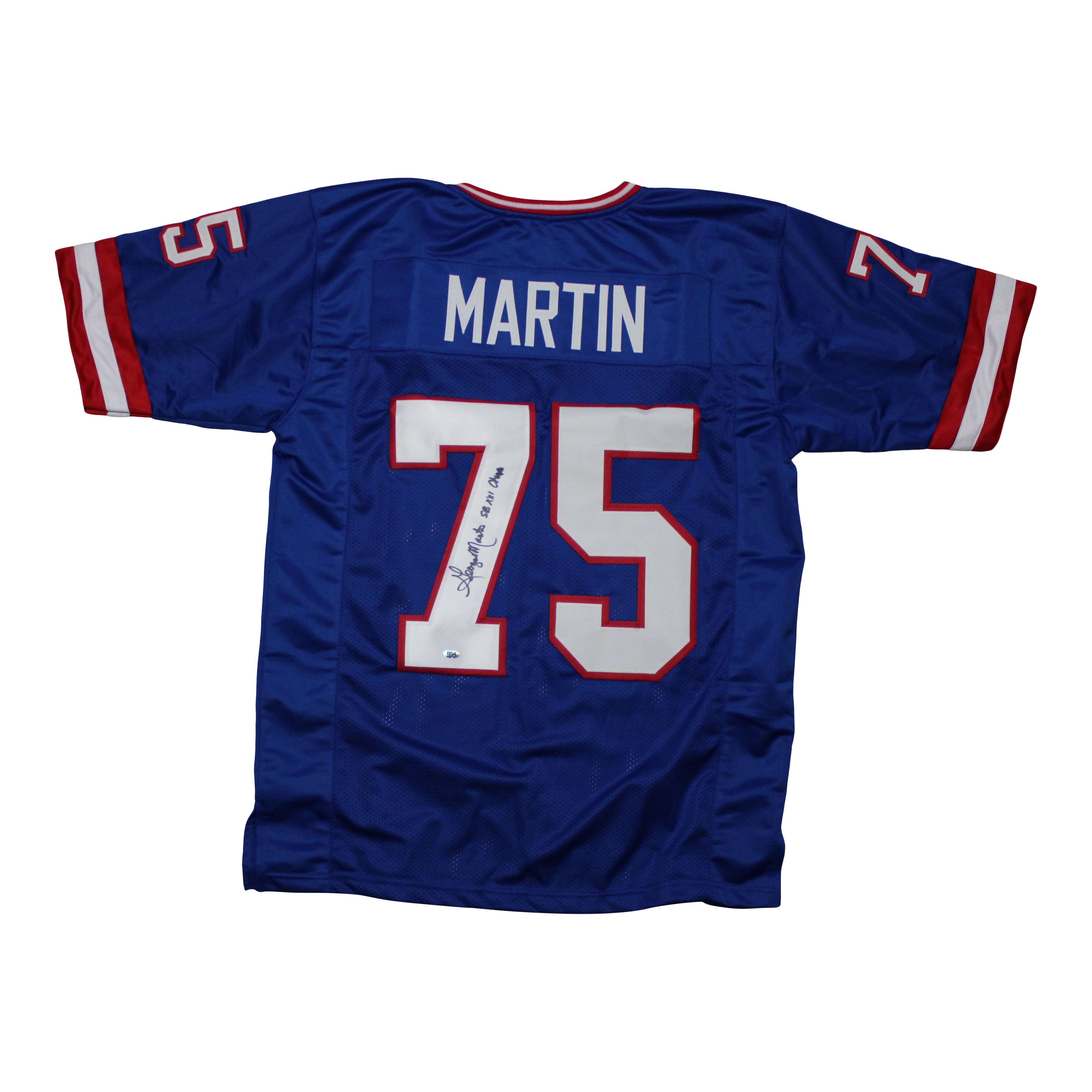 George Martin Signed Jersey Inscribed "SB XXI Champ" (RSA Hologram)