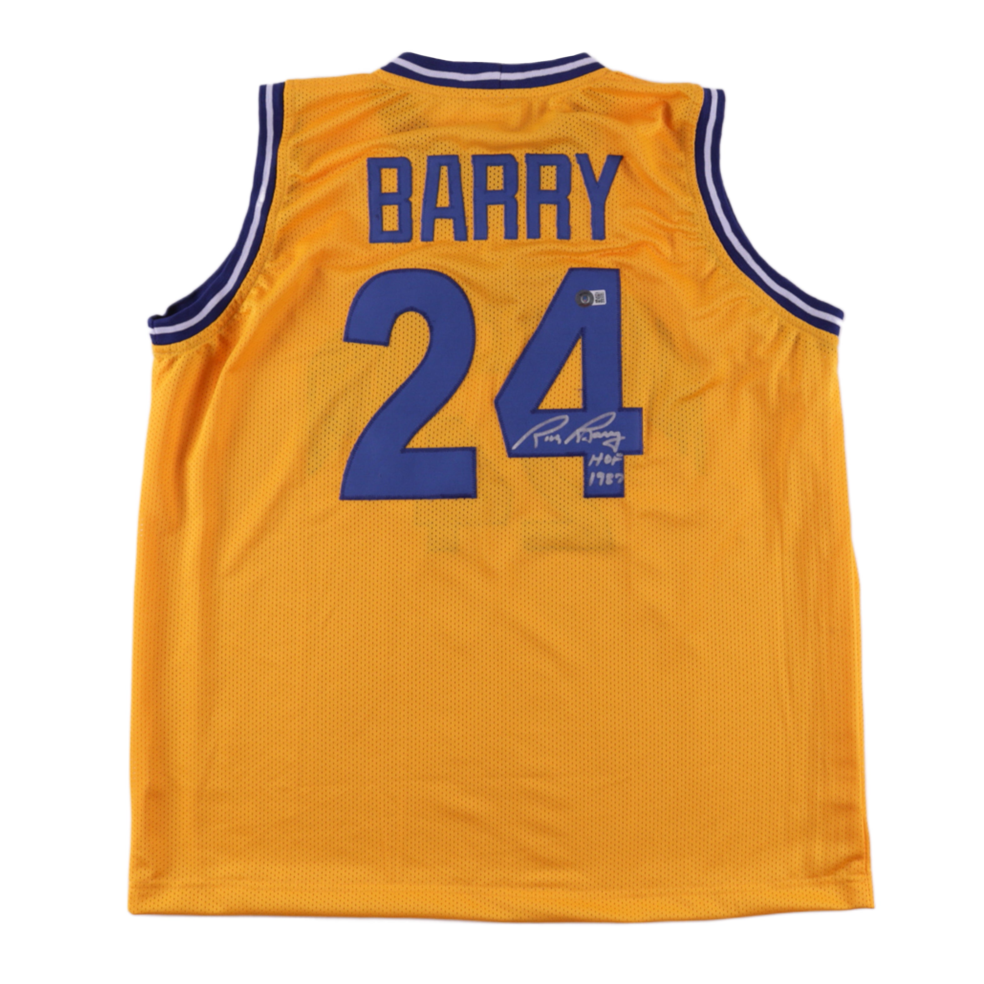 Rick Barry Signed Jersey Inscribed "HOF 1987" (Beckett Hologram)