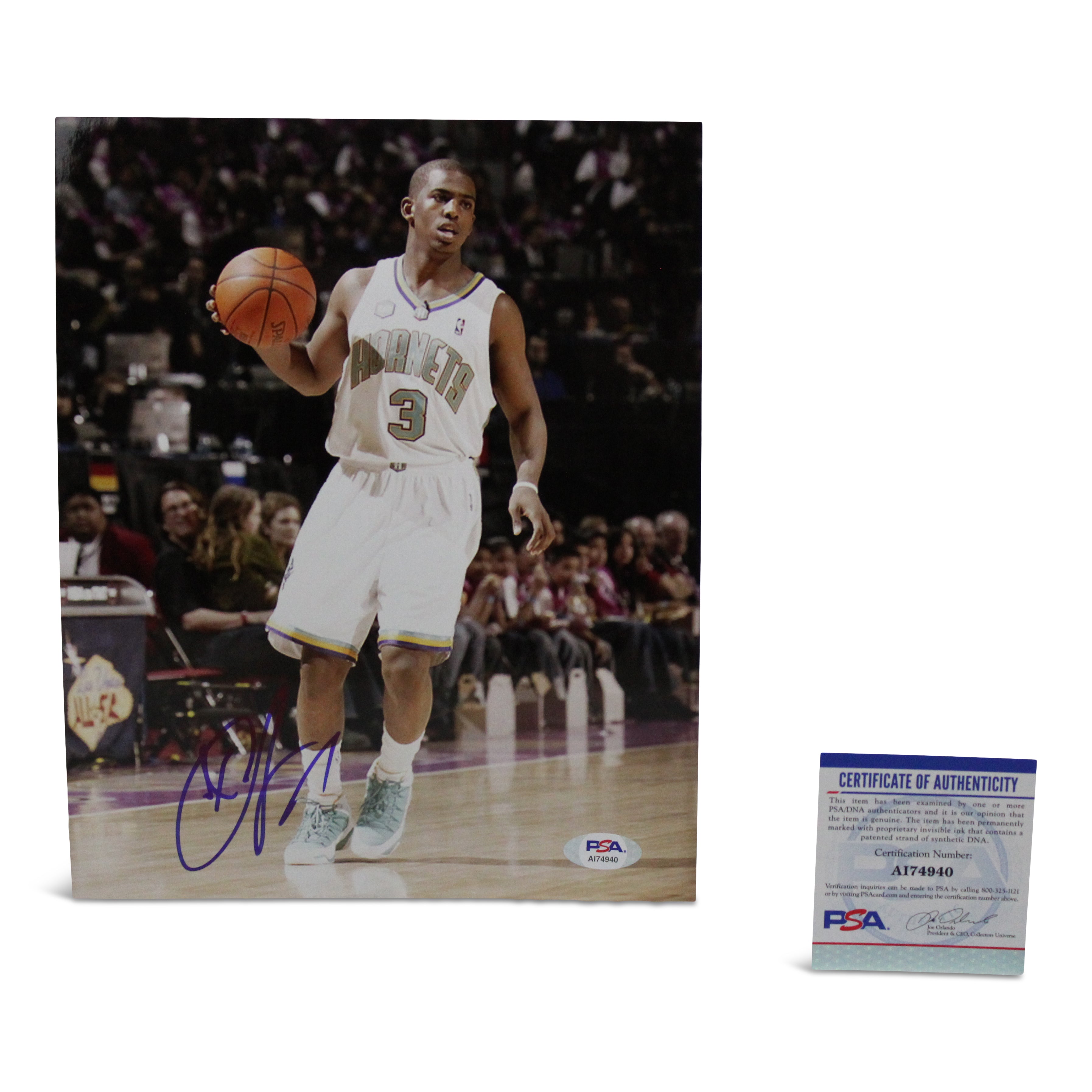 Chris Paul Signed Hornets 8x10 Photo (PSA COA)