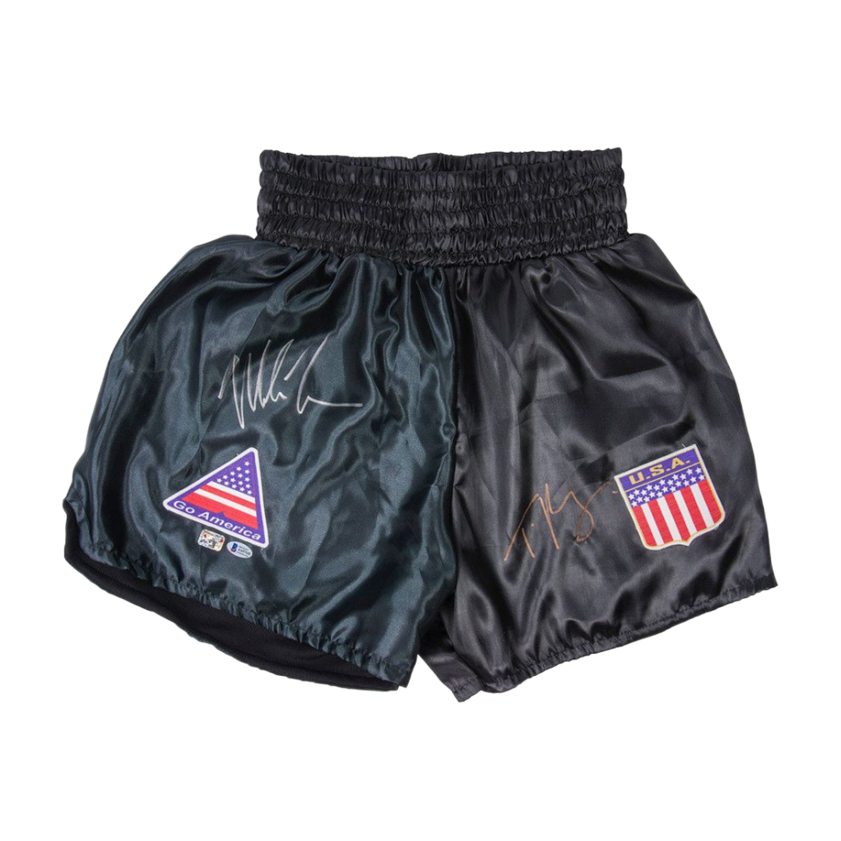 Mike Tyson & Tyson Fury Signed Boxing Trunks (Beckett & Fiterman Sports)