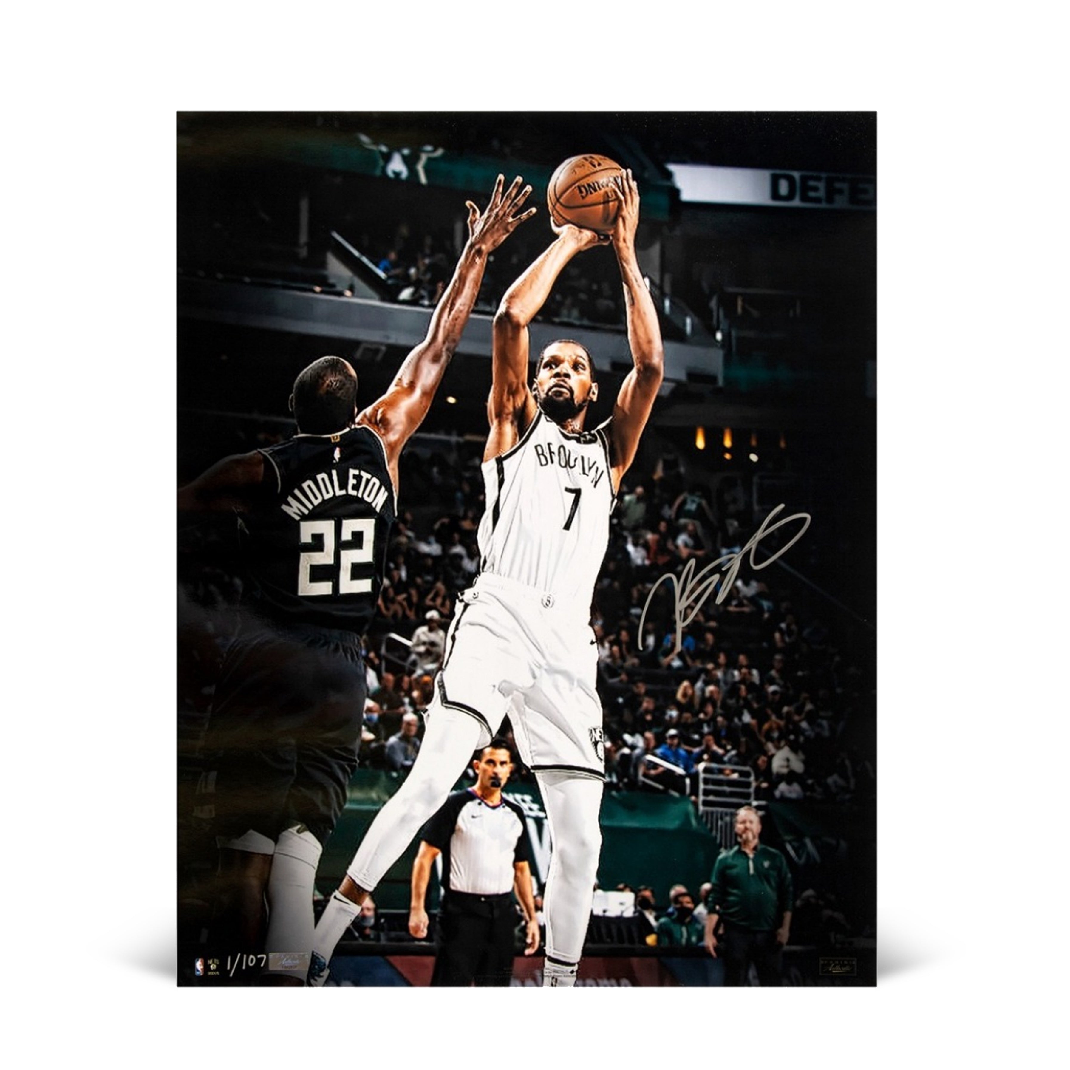 Kevin Durant Signed LE Nets 16x20 Photo (Panini)