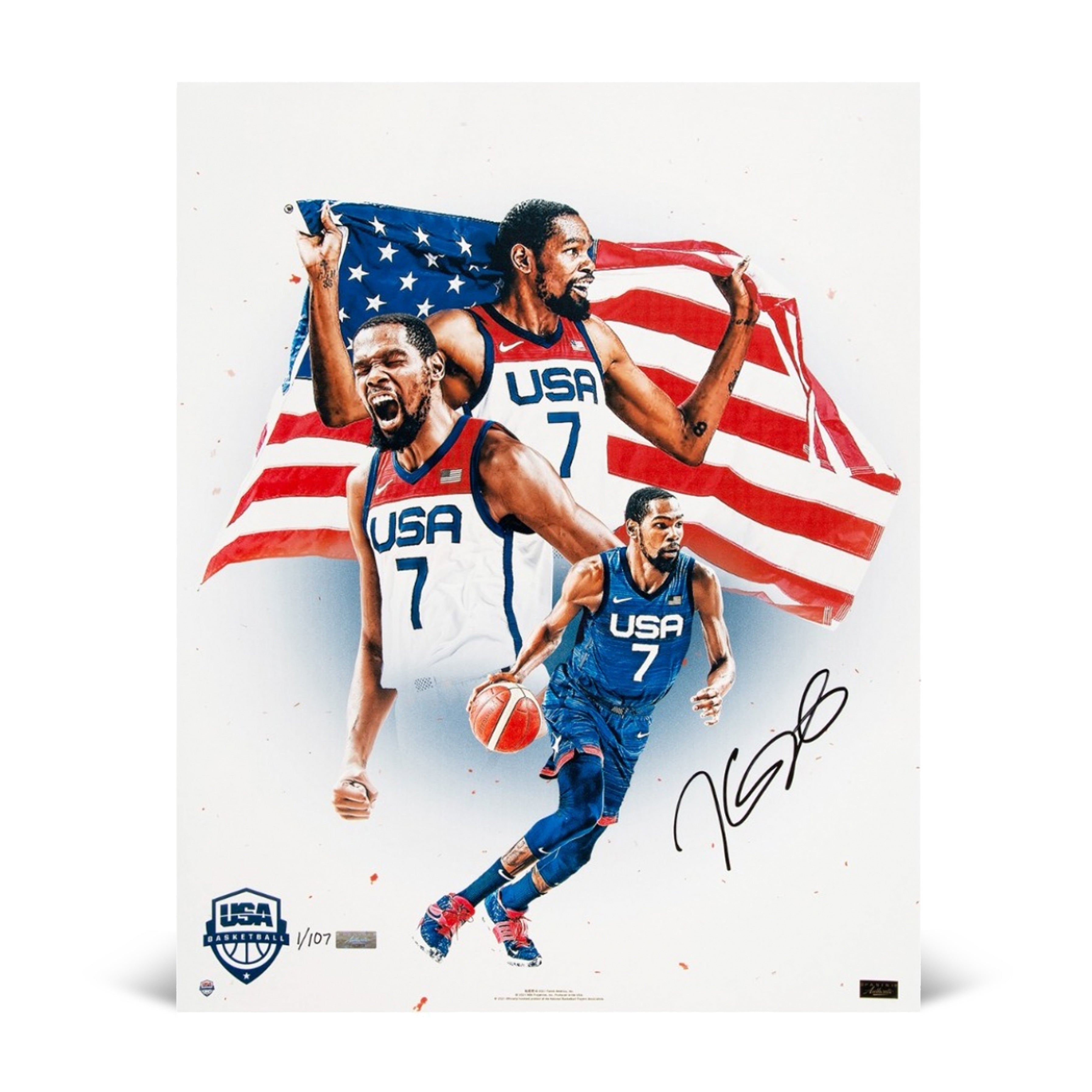 Kevin Durant Signed LE Nets 16x20 Photo (Panini)