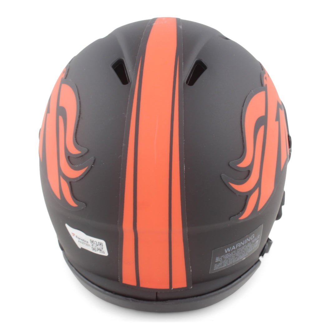Peyton Manning Signed Broncos Eclipse Alternate Speed Mini Helmet (Fanatics)