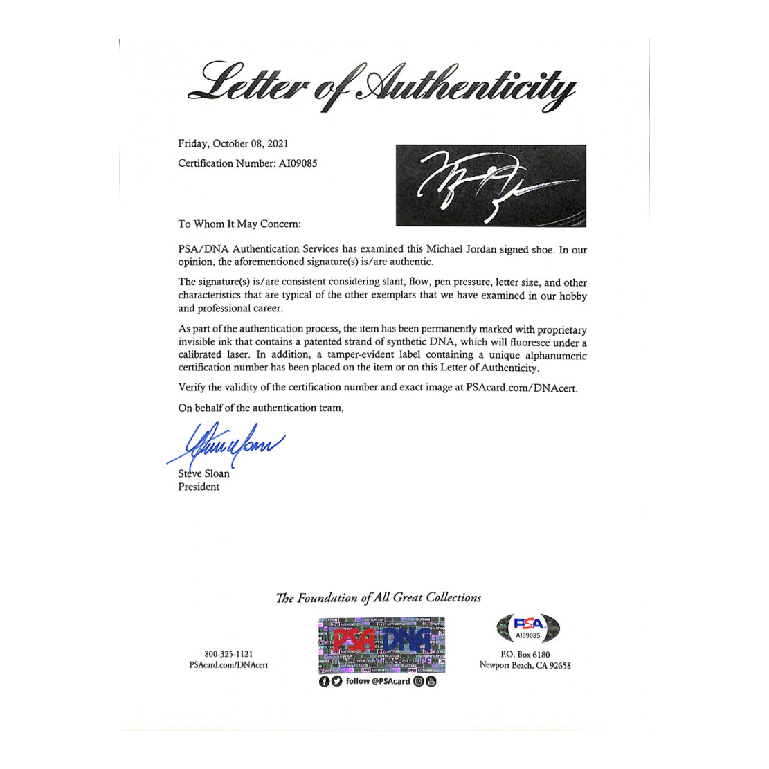 Michael Jordan Signed Pair of Air Jordan Basketball Shoes (PSA & Beckett)