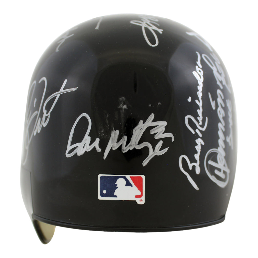 Yankees Mini Helmet Signed by (15) with Alex Rodriguez, Wade Boggs, Doc Gooden, Joe Girardi (Beckett)