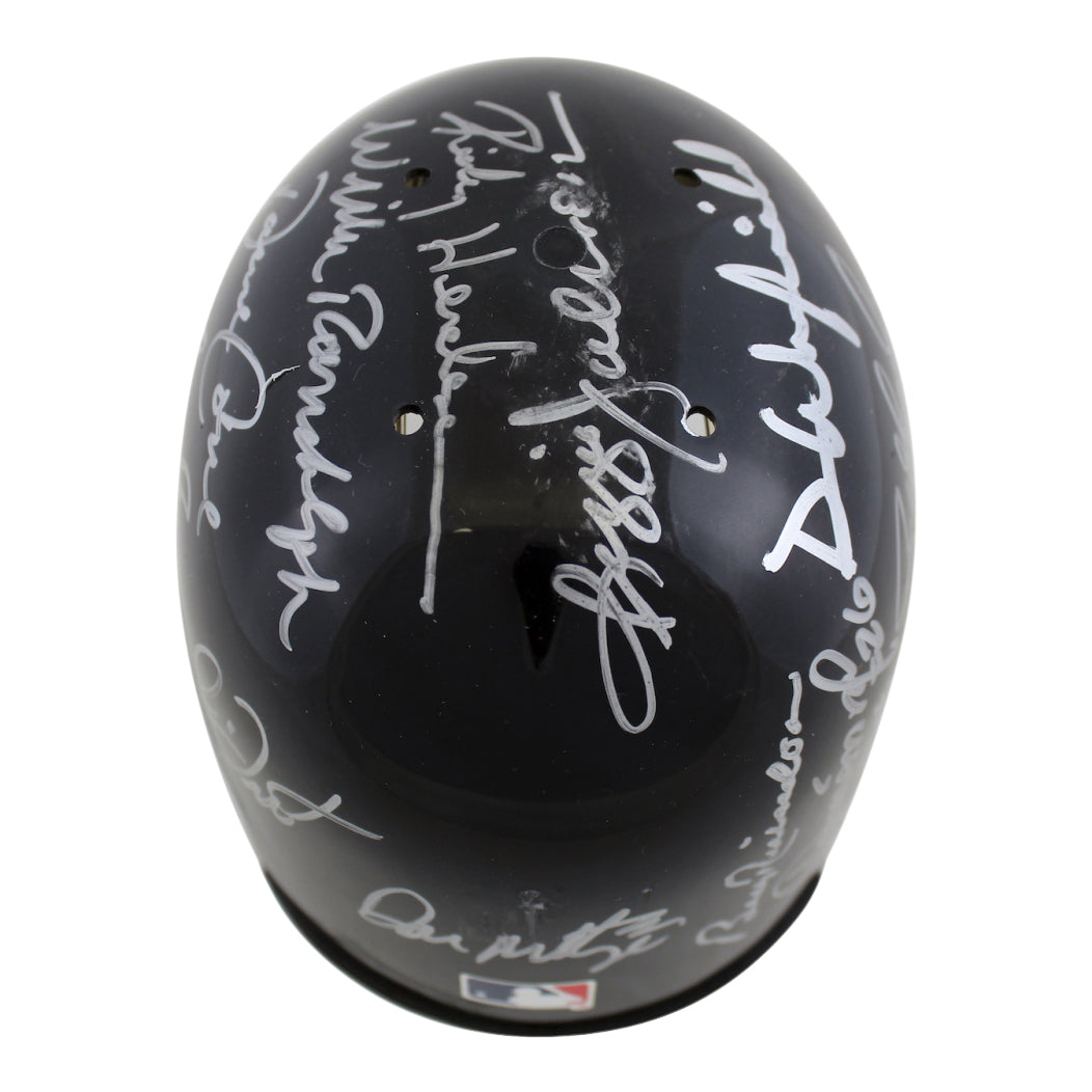 Yankees Mini Helmet Signed by (15) with Alex Rodriguez, Wade Boggs, Doc Gooden, Joe Girardi (Beckett)