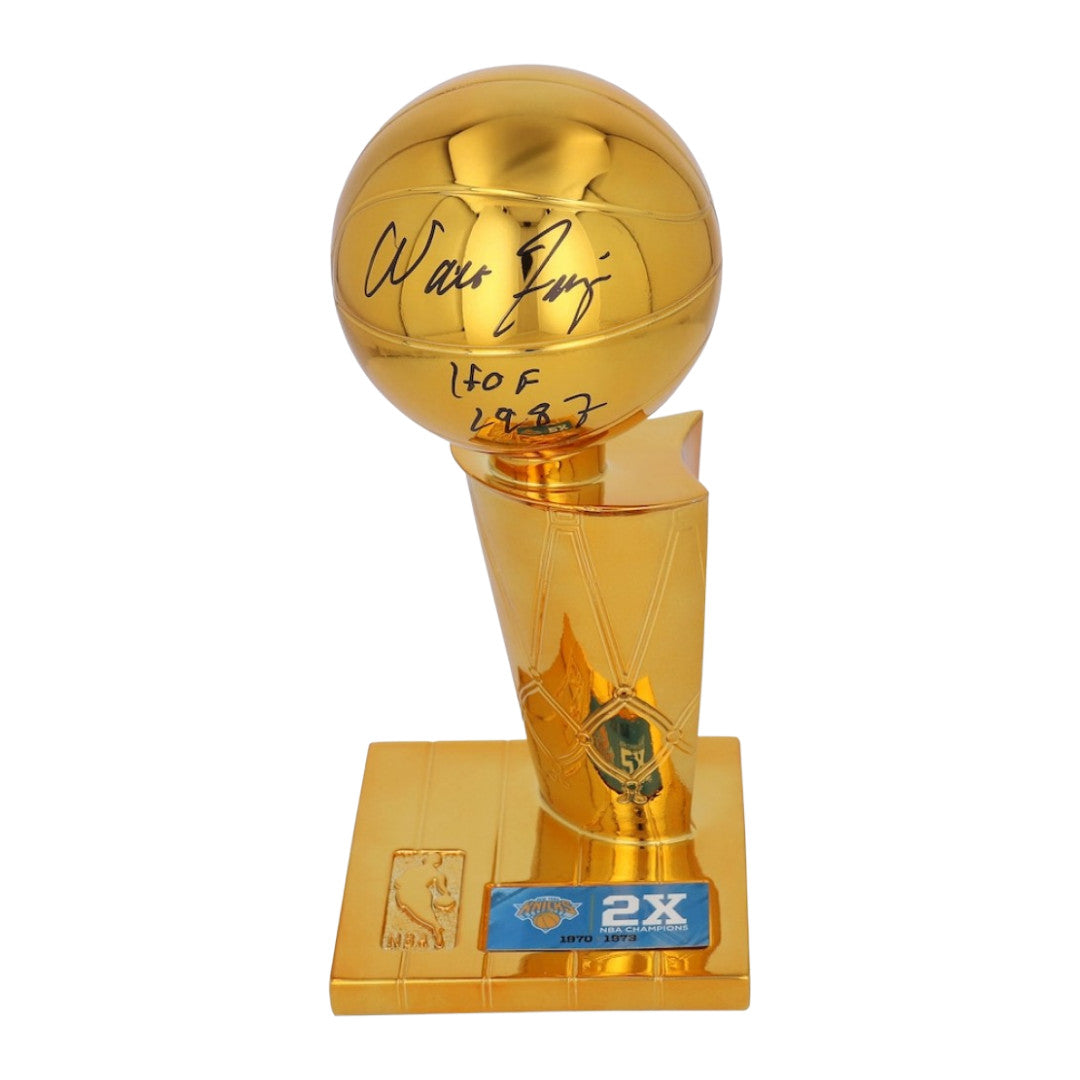 Walt Frazier Signed NBA Championship Trophy Inscribed "HOF 1987" (Fanatics)