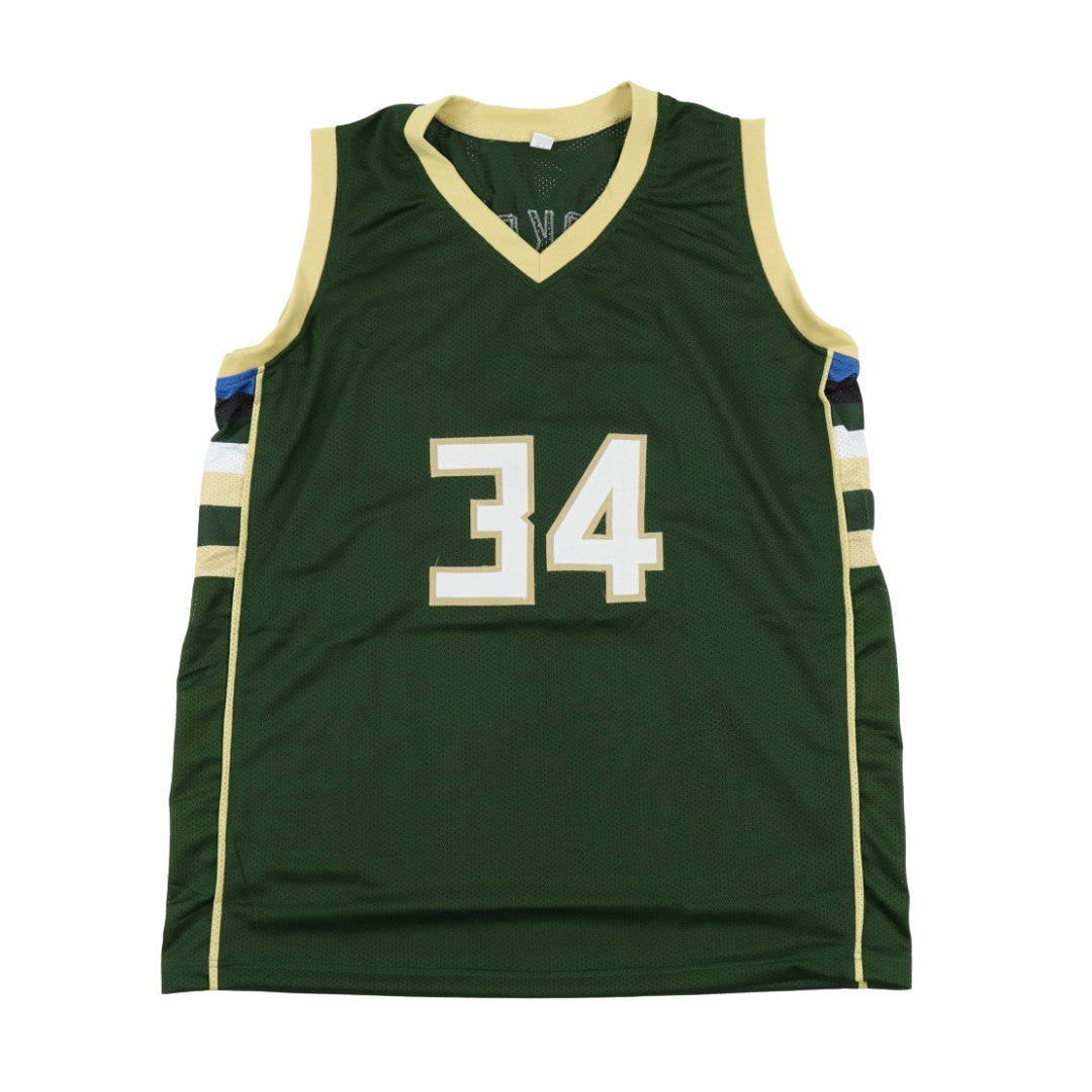 Giannis Antetokounmpo Milwaukee Bucks Signed Autograph Custom Jersey Green  GREEK FREAK Edition Beckett Certified