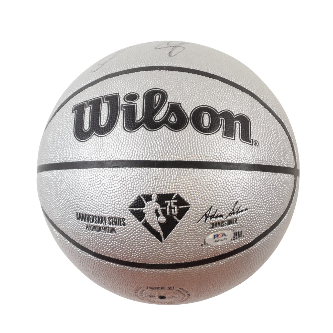 DeMar DeRozan & Zach LaVine Signed NBA Anniversary Series Basketball (PSA)